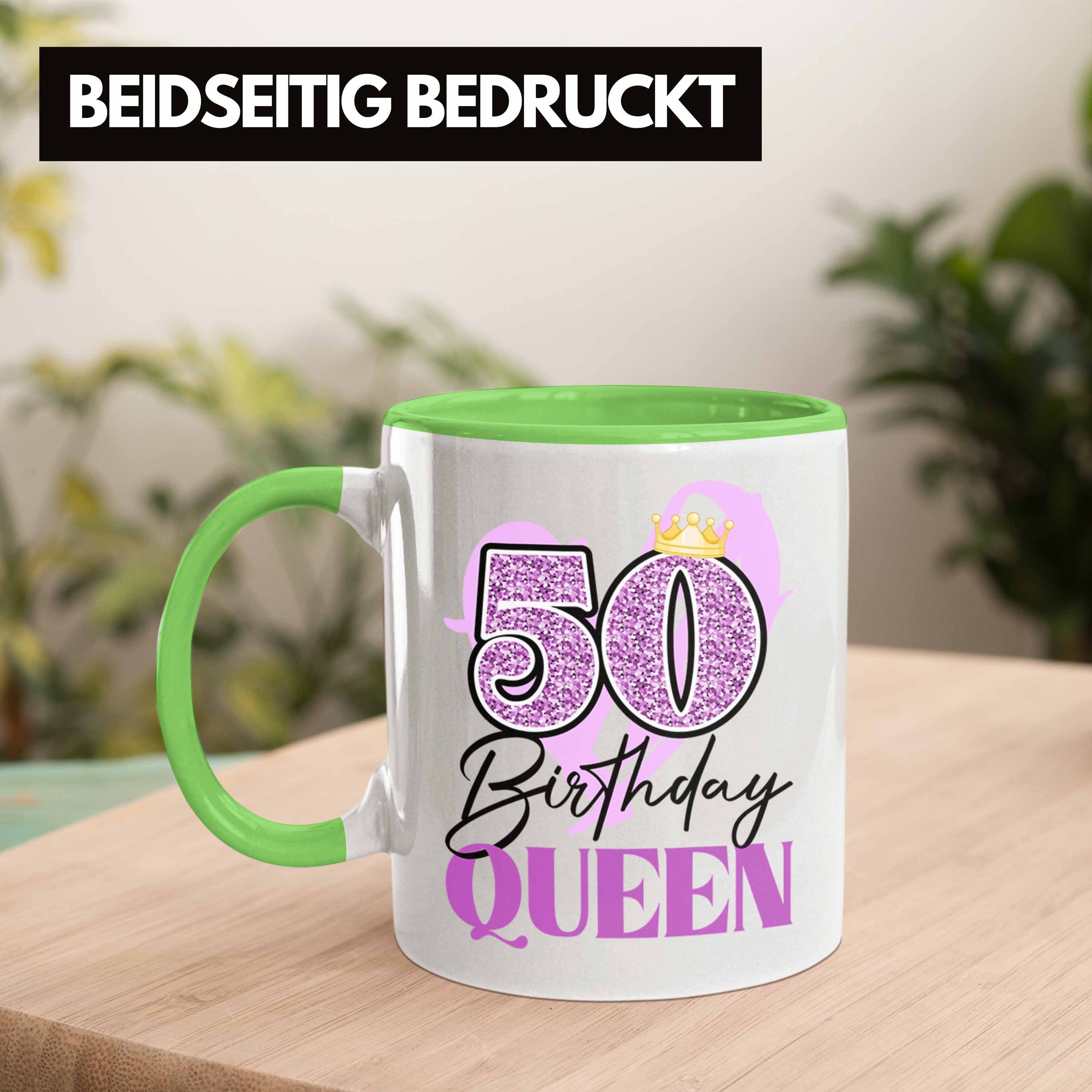 50. - Geburtstag 50er Lustig Tasse Frauen Geschenkidee Geschenk Trendation Trendation Tasse Frau Geschenke Mutter 50 Grün