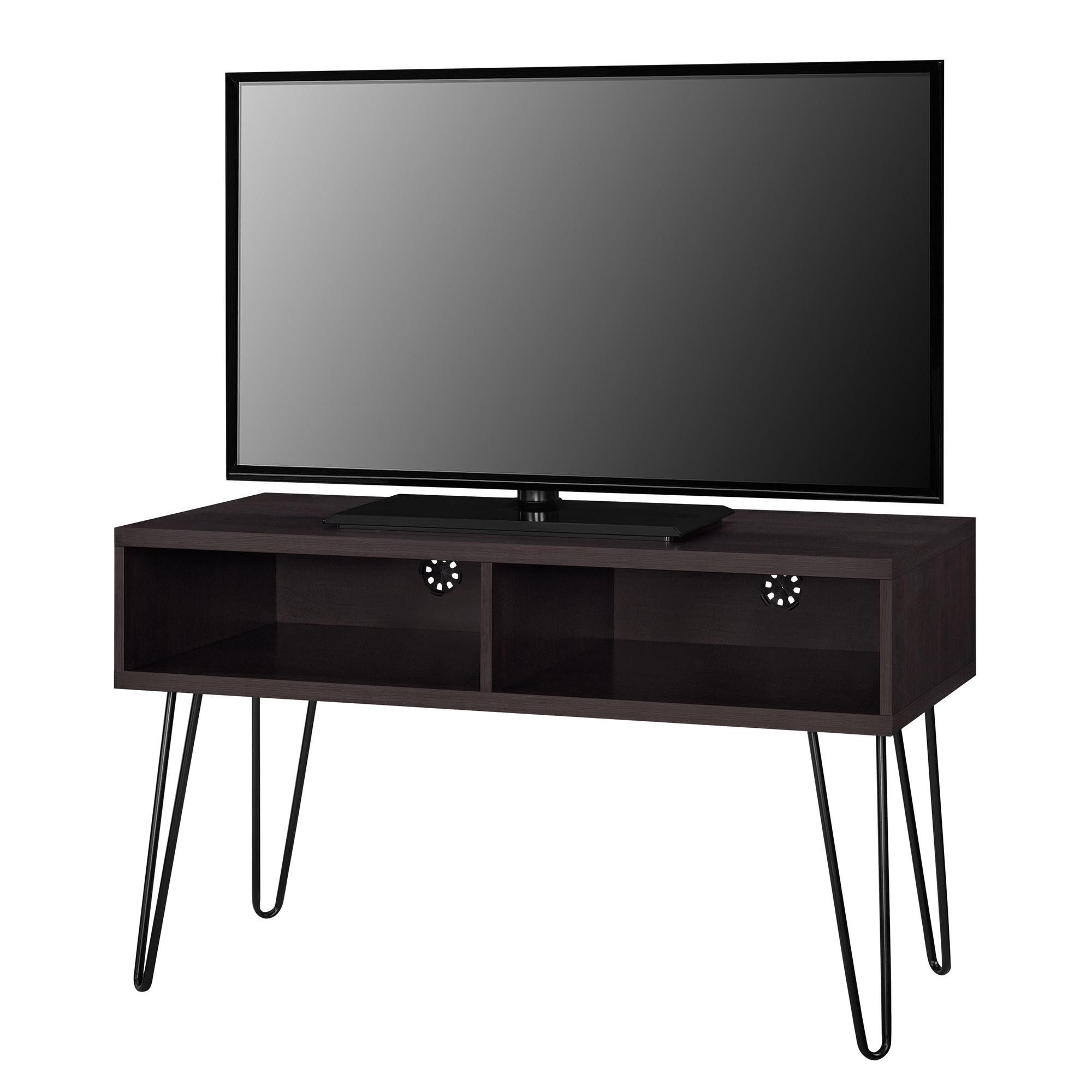 loft24 Lowboard Owen, TV-Bank Fernsehschrank 2 Fächer, MDF, Haarnadel Beine
