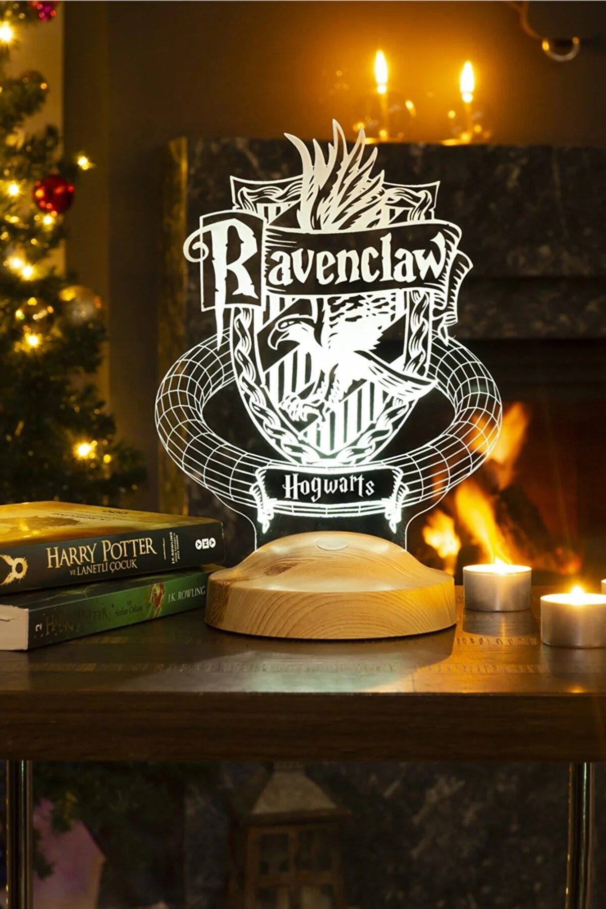 Geschenkelampe LED Nachttischlampe Ravenclaw Hogwarts Harry Potter LED-Nachtlicht Geschenke Lampe, LED fest integriert, 6 Farben