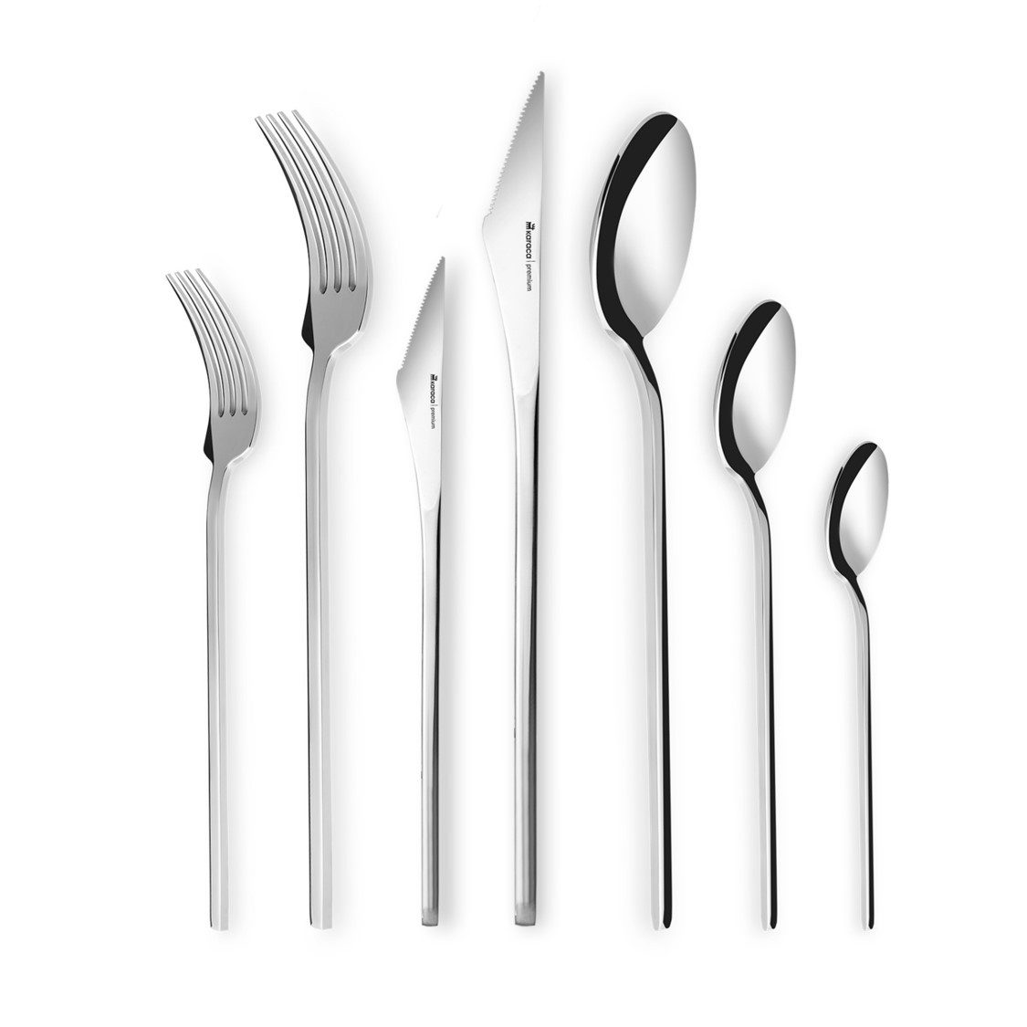 Karaca Besteck-Set Karaca Look Besteckset für 12 Personen 84-teilig Edelstahl Silber, 12 Personen