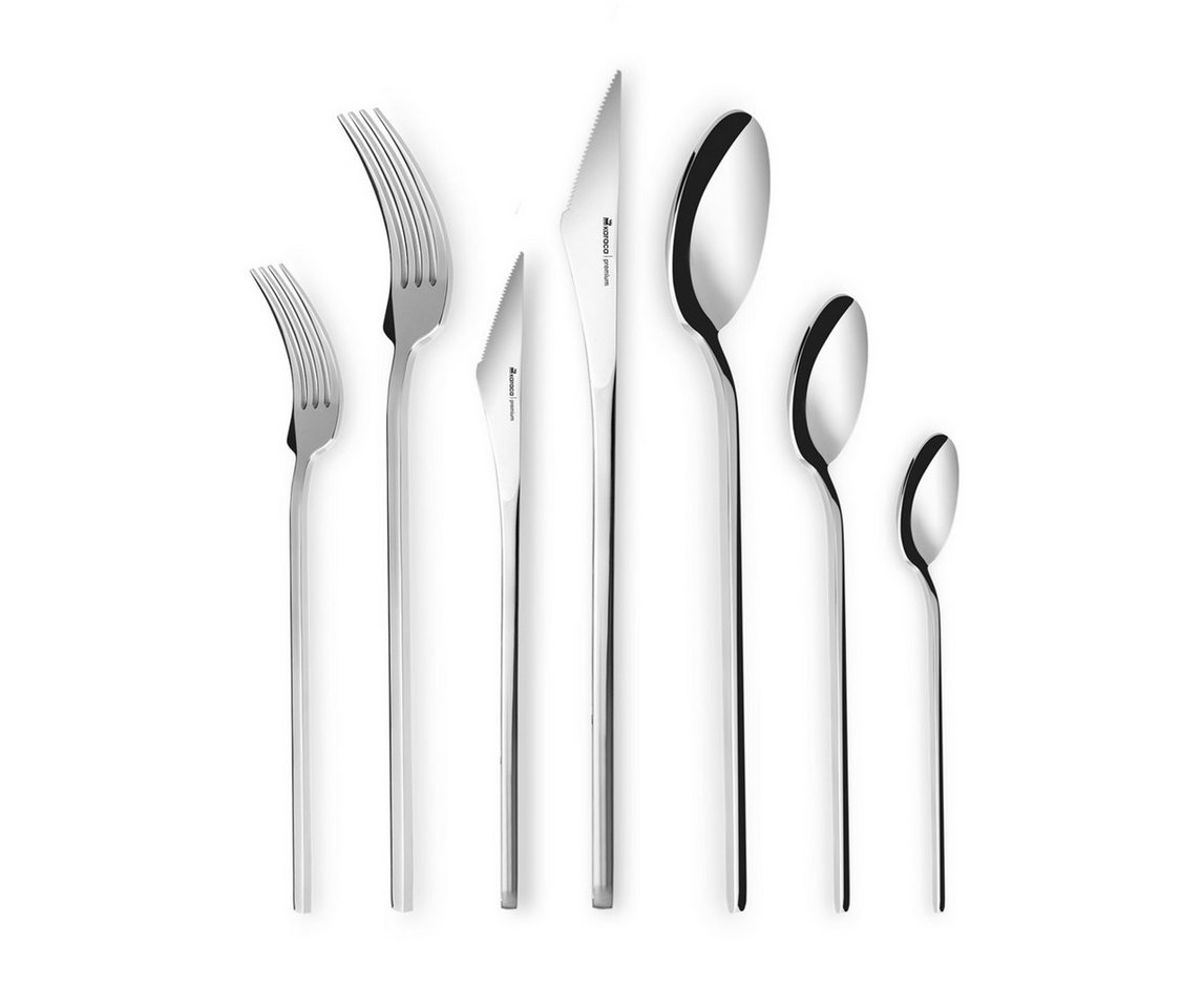 Karaca Besteck-Set Karaca Look Besteckset für 12 Personen 84-teilig Edelstahl Silber (84-tlg), 12 Personen, 316+ Edelstahl, bruchfest rostfrei