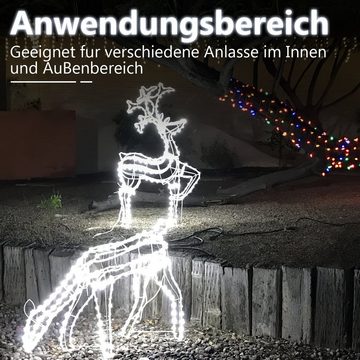 Clanmacy Lichterschlauch 10-50M lichtschlauch mit LEDs Beleuchtung Kaltweiß Party Garten Außen Deko Weihnachtsdeko, Wasserdicht