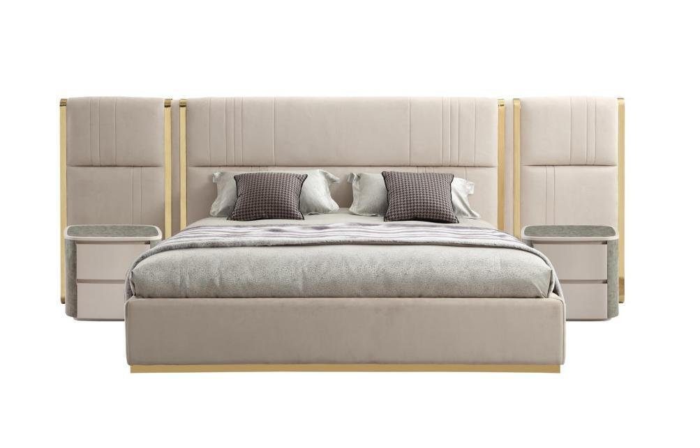 JVmoebel Bett Luxus Design Betten Schlafzimmer Bett Palast Hotel Doppelbett Neu (1-tlg., 1x nur Bett ohne Nachttische), Made in Europa | Bettgestelle