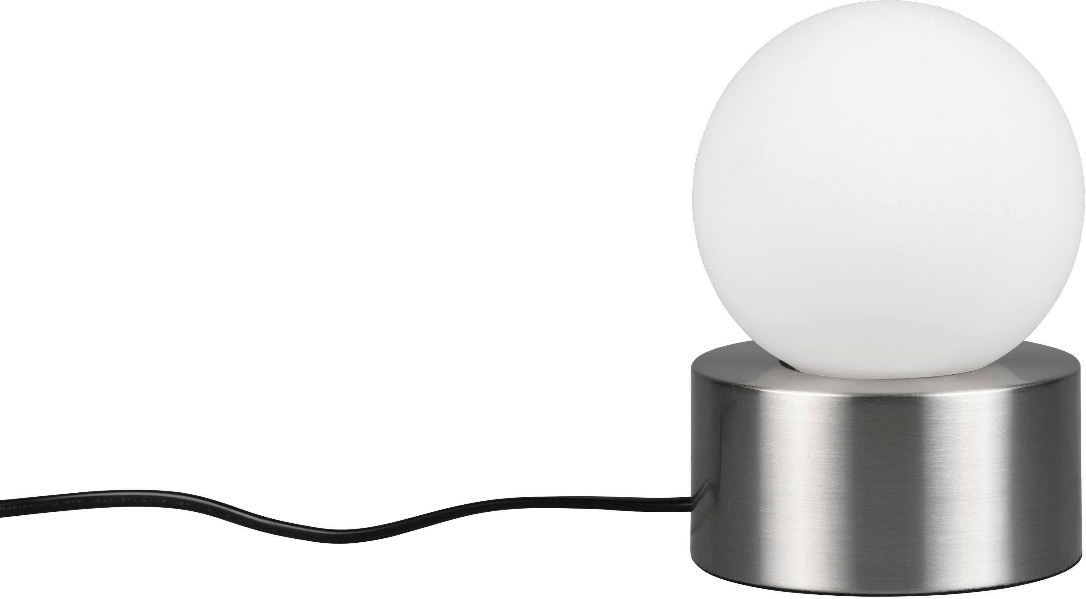 Reality Leuchten Schreibtischlampe Countess, Ein-/Ausschalter, ohne Leuchtmittel, warmweiß - kaltweiß, Tischleuchte ON/OFF Touch, exkl 1xE14 max 25W, Ø 12cm Glasschirm