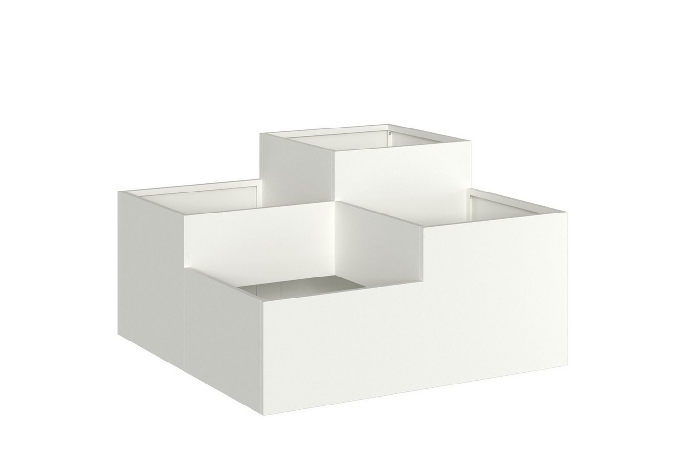 Thumbnail - vidaXL Hochbeet Gartenpflanzer 80x80x48 cm Weiß Stahl