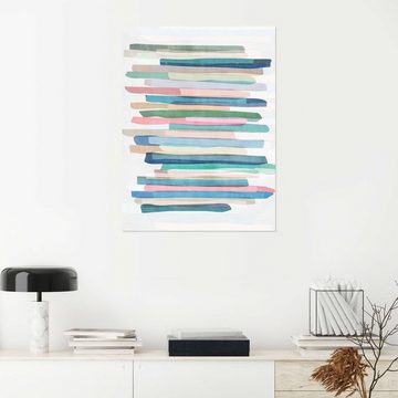 Posterlounge Wandfolie Mareike Böhmer, Pastel Stripes 1, Wohnzimmer Minimalistisch Grafikdesign