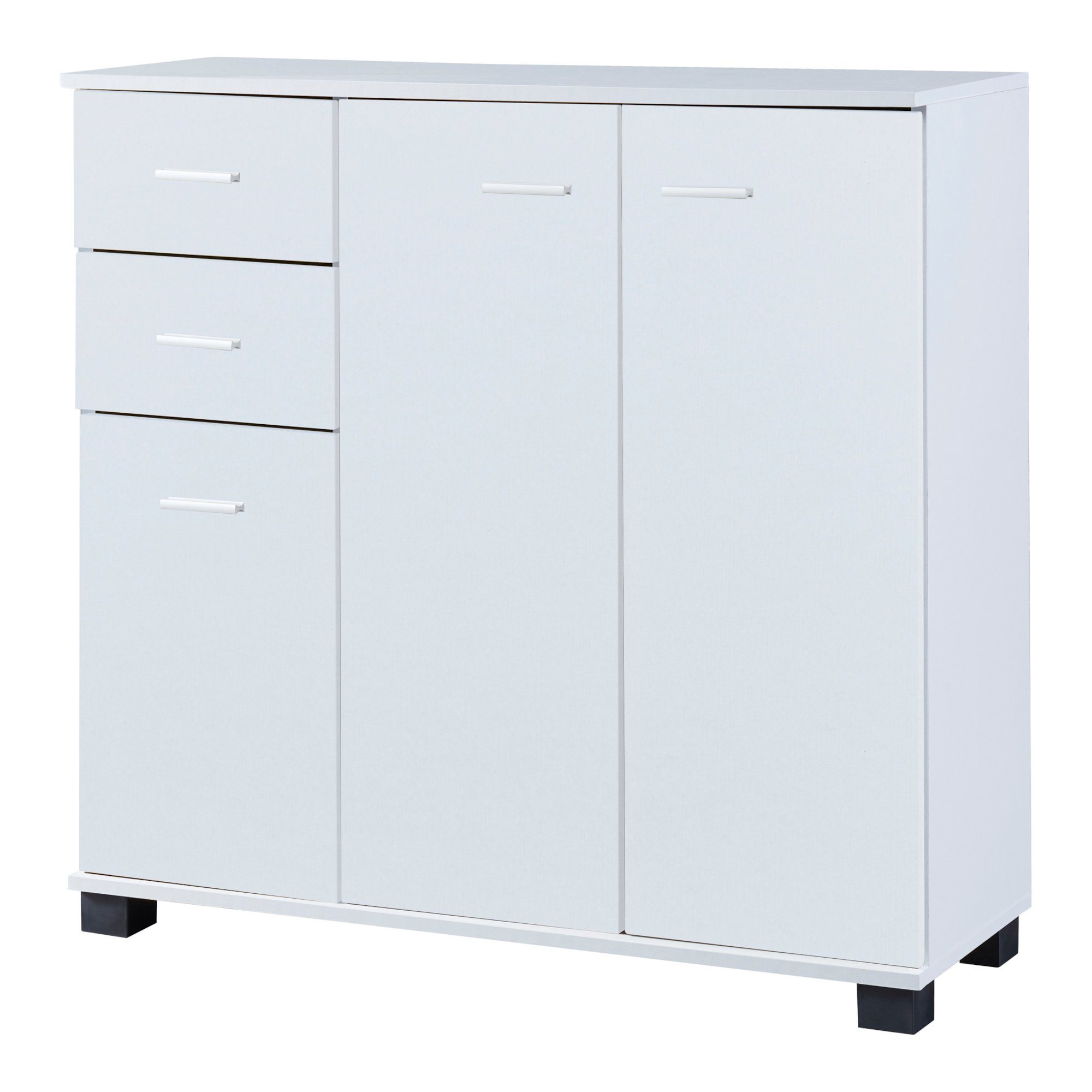 en.casa Sideboard, »Crimla« 76x80x28cm Weiß günstig online kaufen