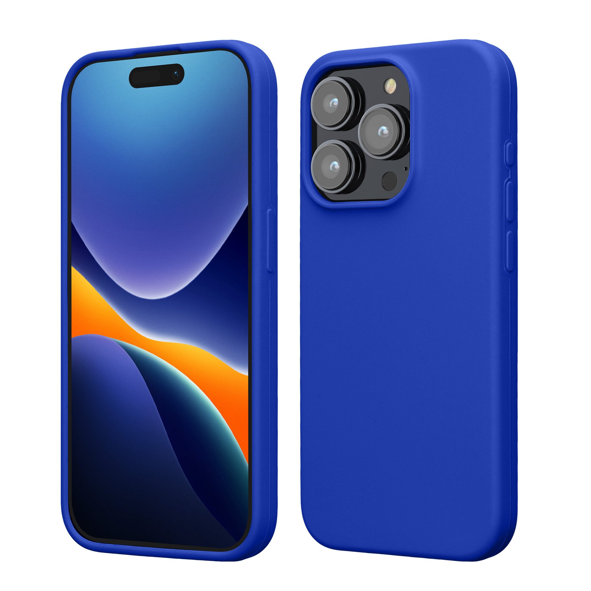 kwmobile Handyhülle Hülle für Apple iPhone 15 Pro Max, Hülle Silikon gummiert - Handyhülle - Handy Case Cover