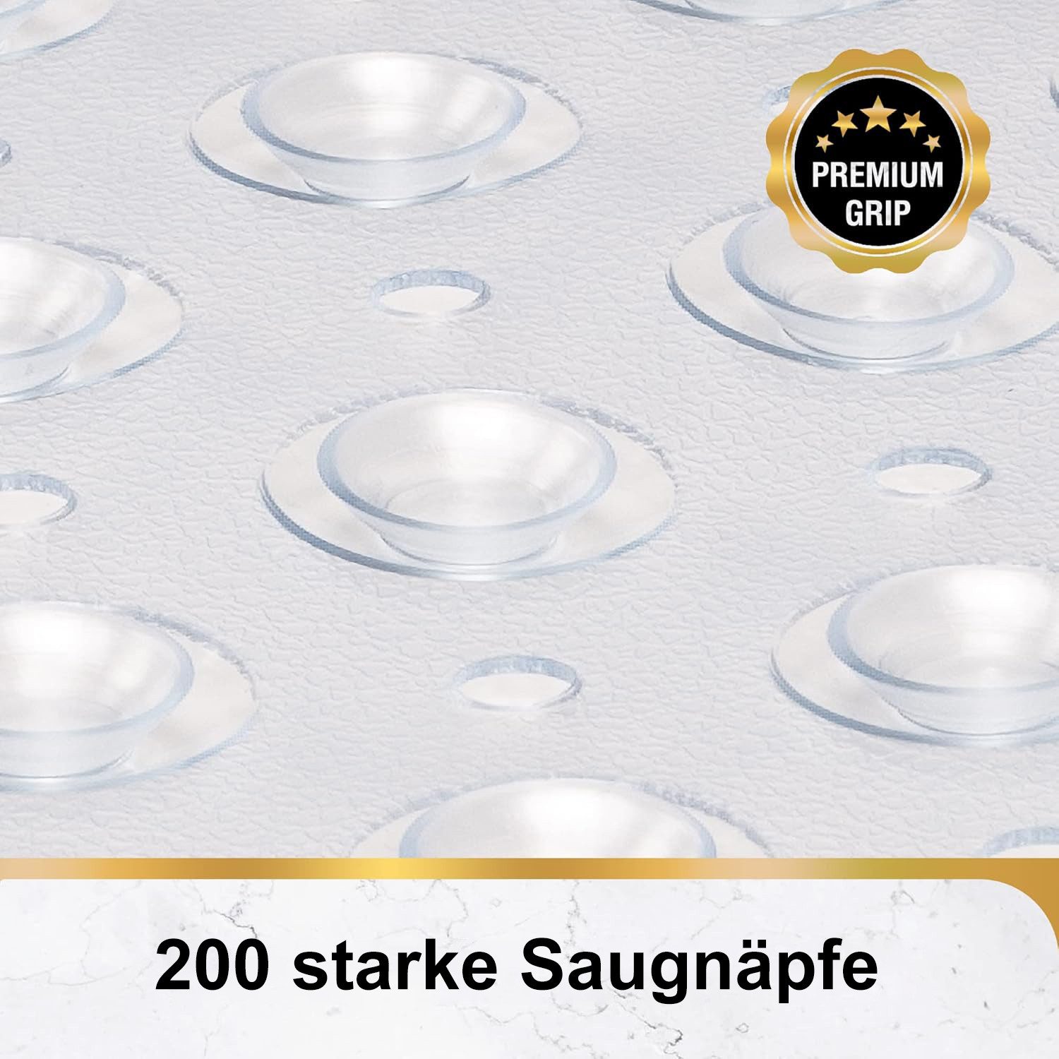 Futicare Wanneneinlage Badewannenmatte rutschfest B: 40 cm, L: 100 cm, Fußmassagematte, Rutschfest mit 200 Saugnäpfen, Waschmaschinenfest, Dusch- & Badematte