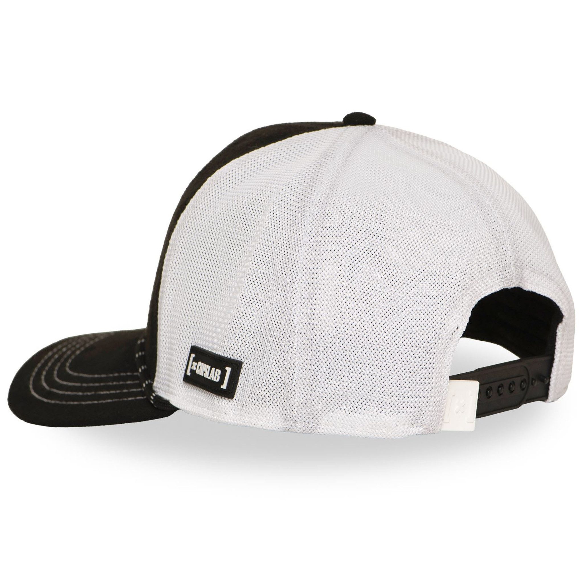 Capslab Trucker Cap CAPSLAB Premium Trucker Cap - SUPER MARIO - Semi Curved Black/White (Basecap, Basecap, Meshcap, Trucker Kappe) Geist Patch