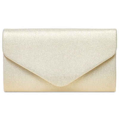 Caspar Clutch TA521 kleine elegante Snake Skin Damen Abendtasche