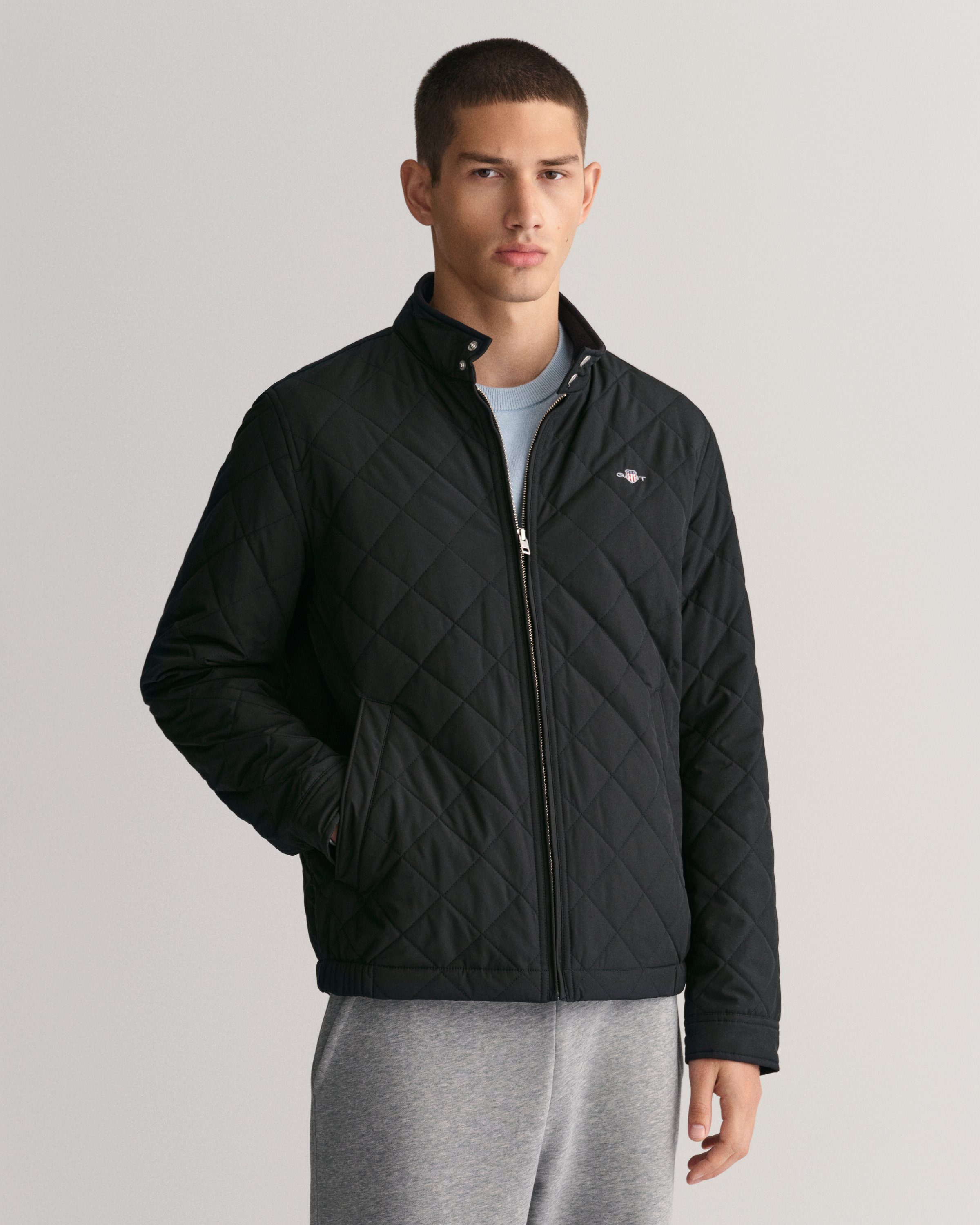 Gant Steppjacke QUILTED WINDCHEATER mit Rautensteppung black | Übergangsjacken