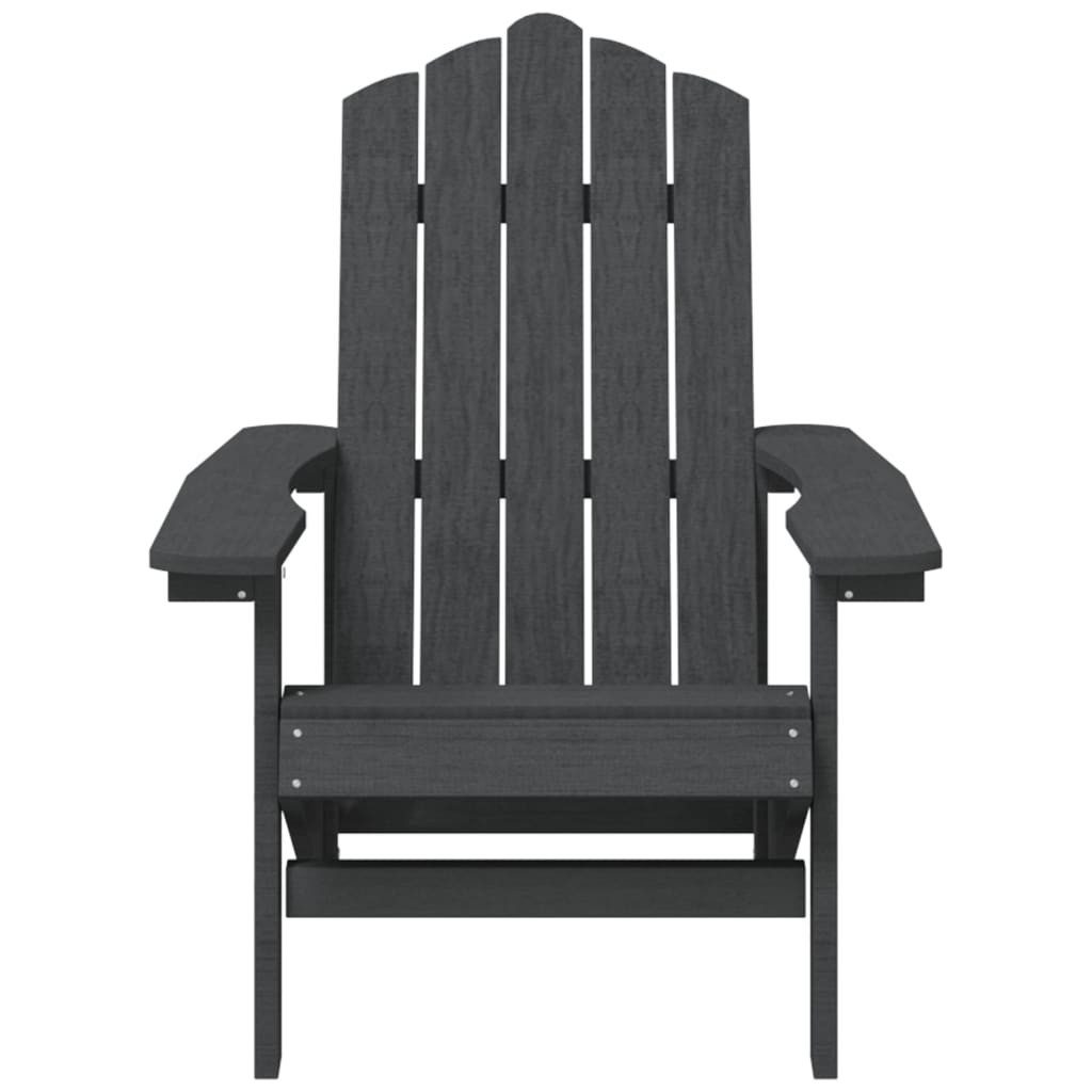vidaXL Gartenstuhl Adirondack-Gartenstuhl HDPE Anthrazit (1 St)