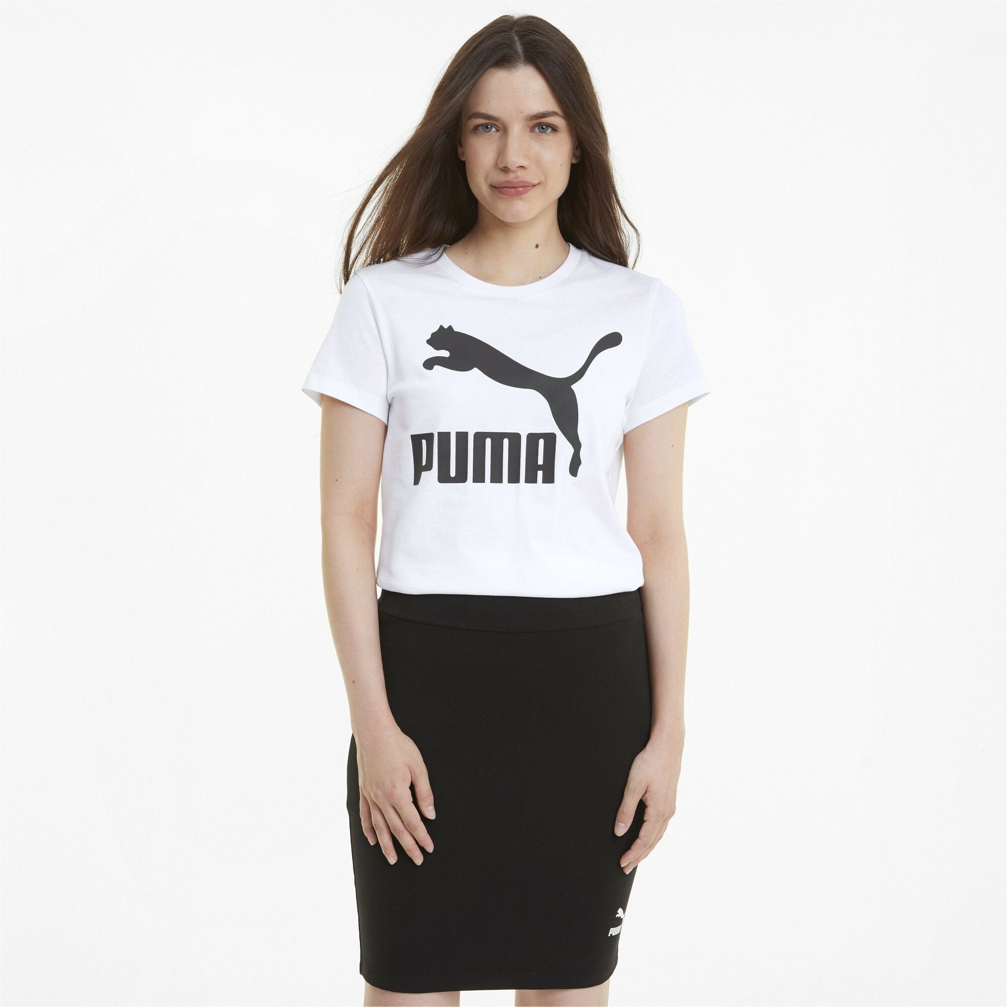 Damen T-Shirt Classics White T-Shirt Logo PUMA