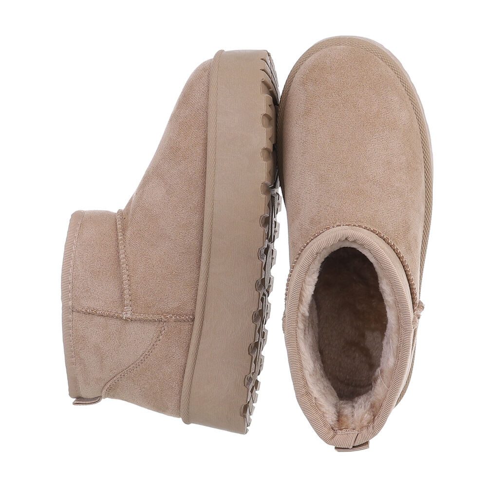 Ital-Design Kinder Snowboots Freizeit Stiefelette (87124569) Flach Stiefeletten in Hellbraun
