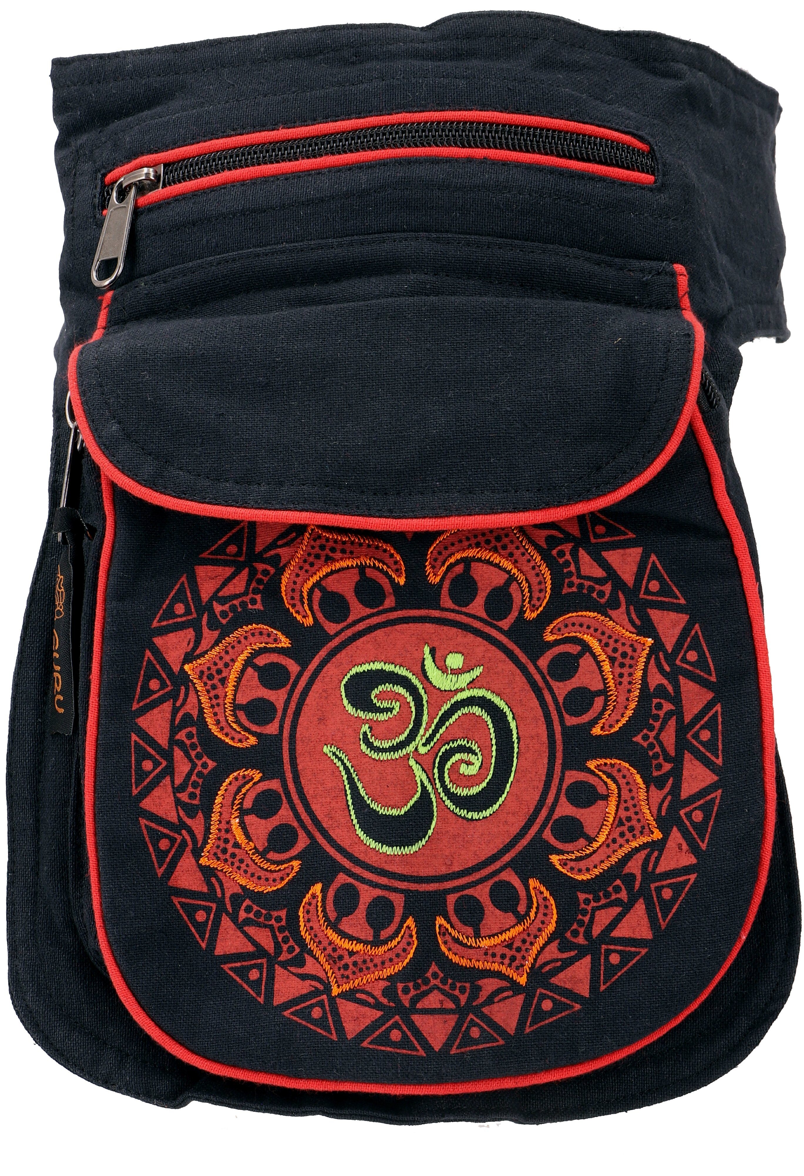 Guru-Shop Gürteltasche Stoff Sidebag & Gürteltasche Aum Mandala, Goa..