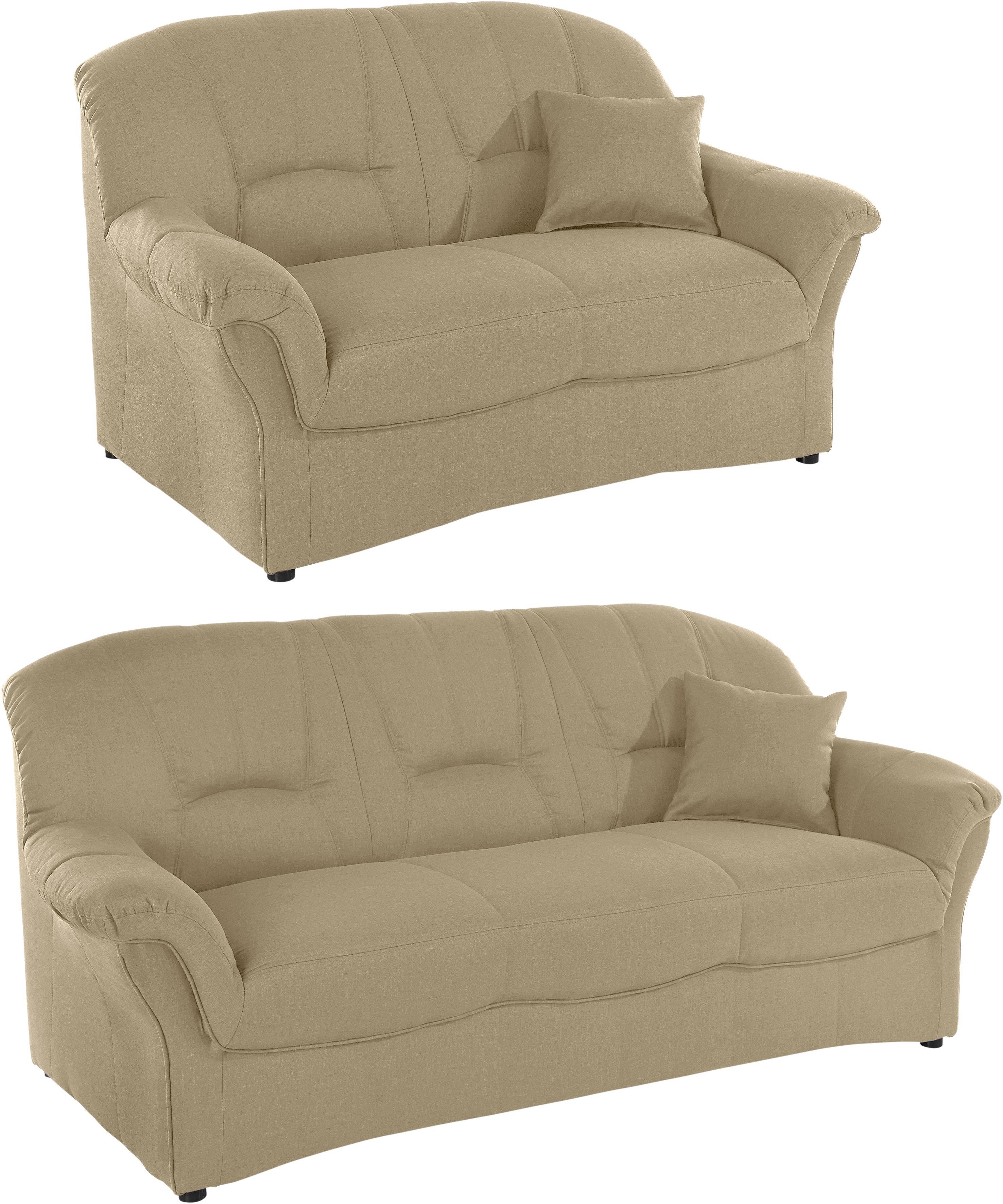 DOMO collection Polstergarnitur "Bahia Sitzbelastung 140 kg", (Set), 3-Sitz günstig online kaufen
