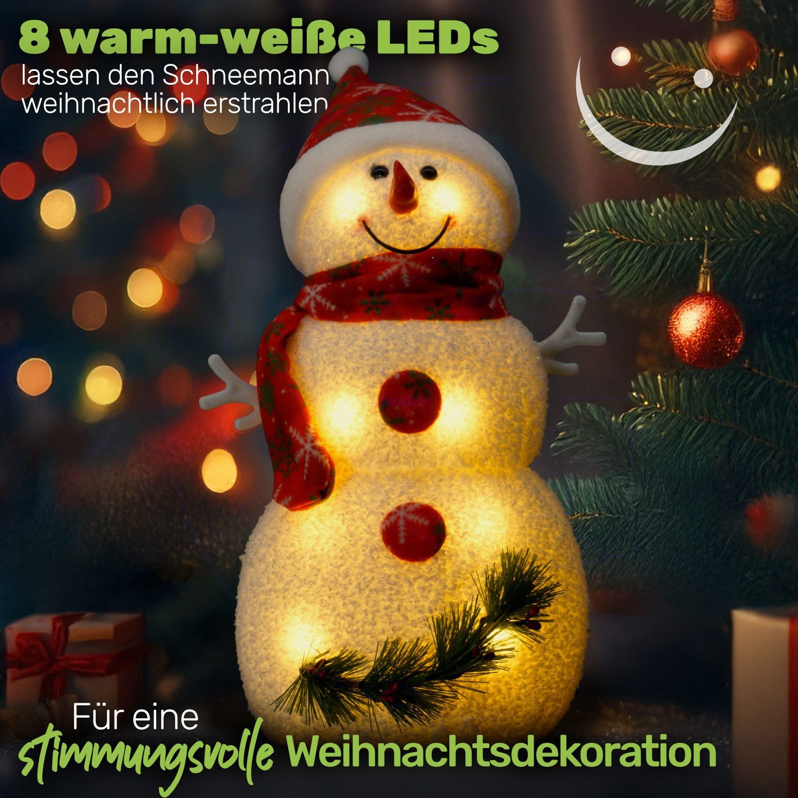 Gravidus LED-Dekofigur Dekorativer LED Schneemann 34 günstig online kaufen
