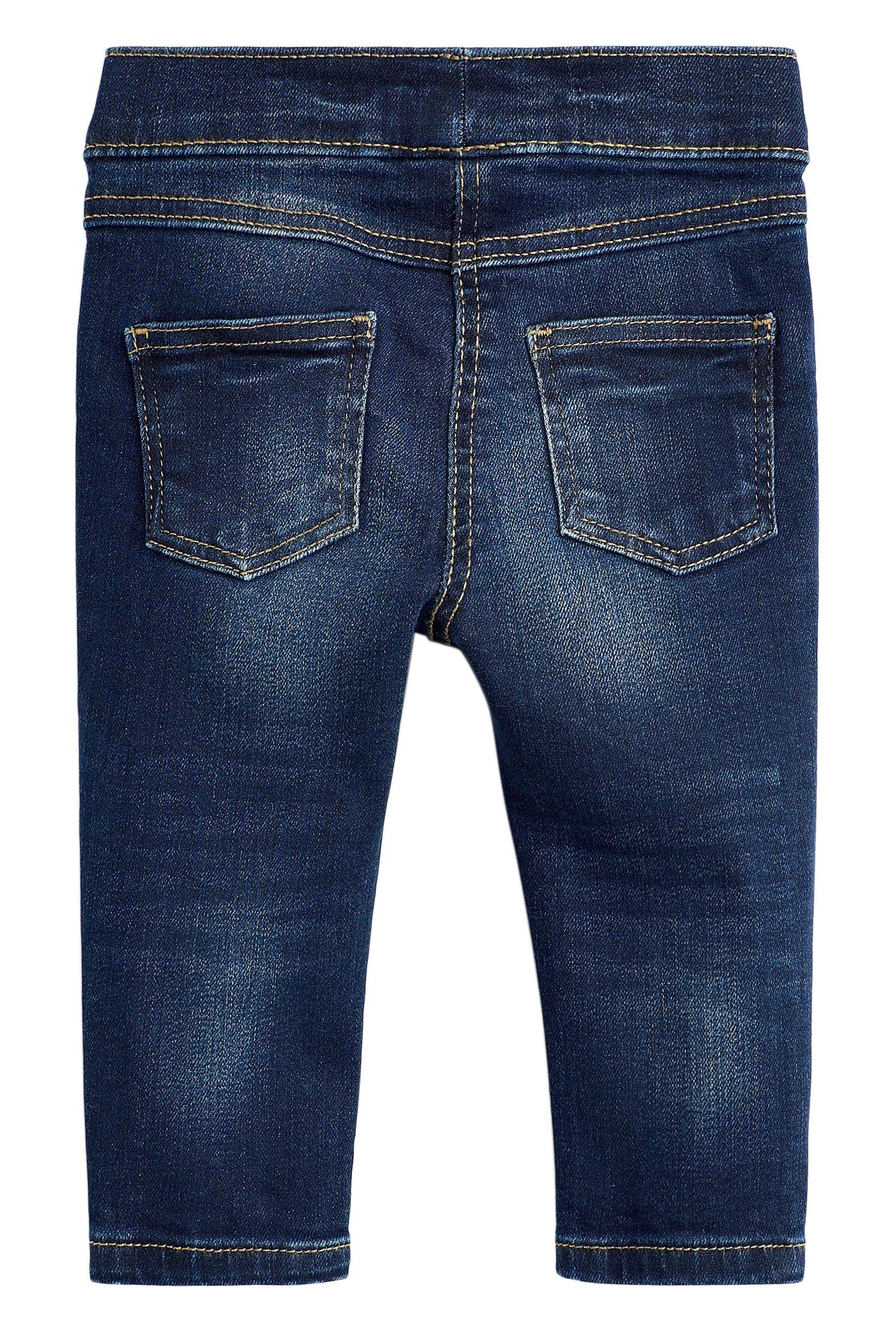 Next Jeansjeggings Jeggings mit Wash Dark Denim (1-tlg) Monogramm