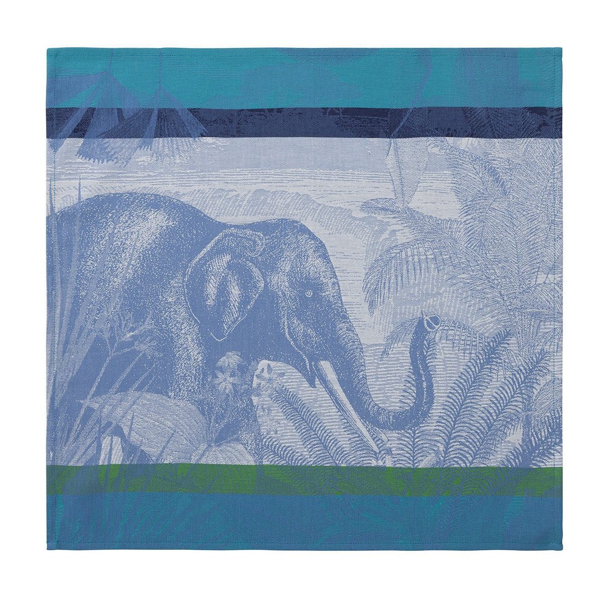 Le Jacquard Francais Stoffserviette Servietten (4x Set) Sinharâja Océan 50x50 cm, (4 St)