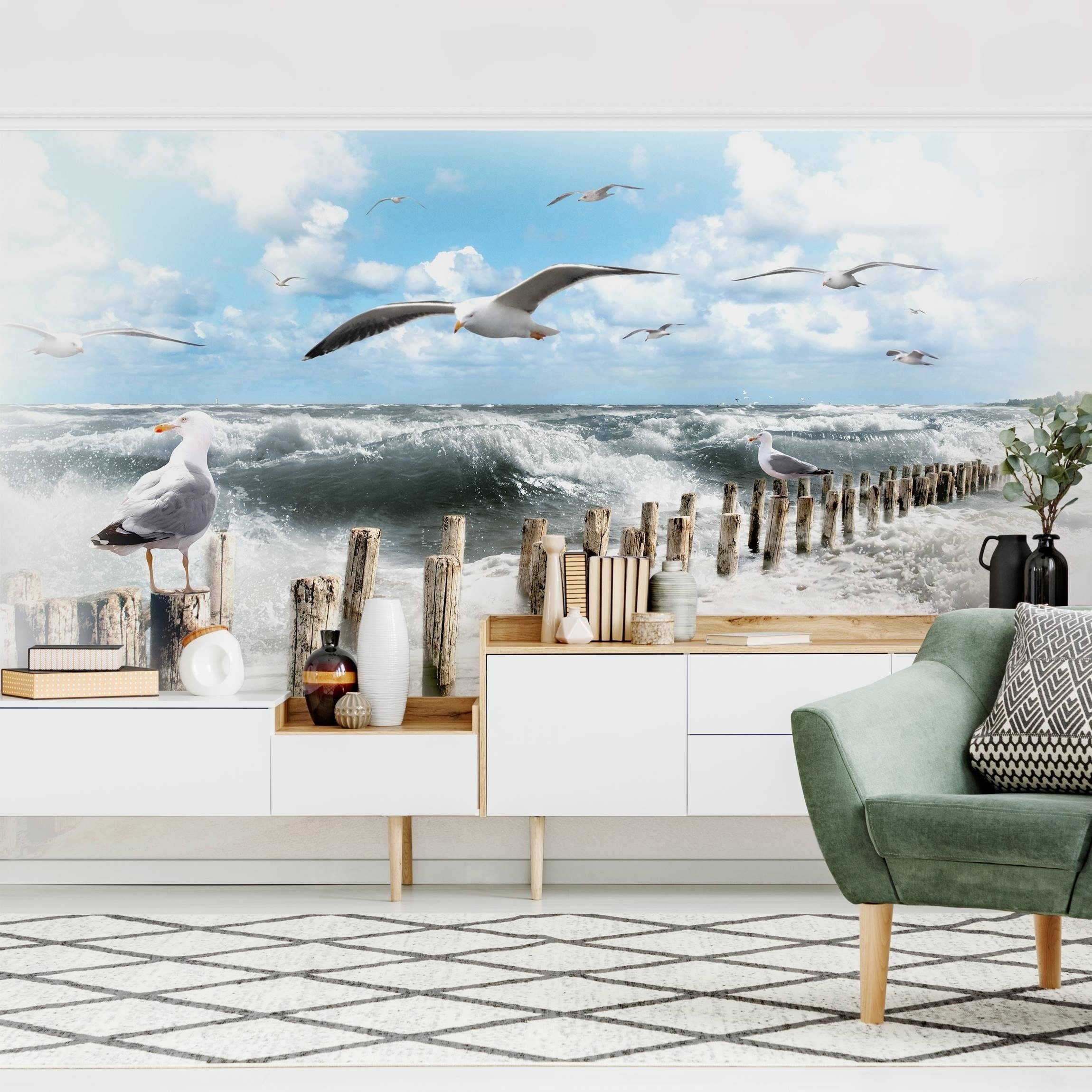 Bilderdepot24 Fototapete Strand & Meer Absolut Sylt Natur Landschaft Maritim Meerblick, Glatt, Matt, (Vliestapete inkl. Kleister oder selbstklebend), Wohnzimmer Schlafzimmer Küche Flur Motivtapete Vliestapete Wandtapete