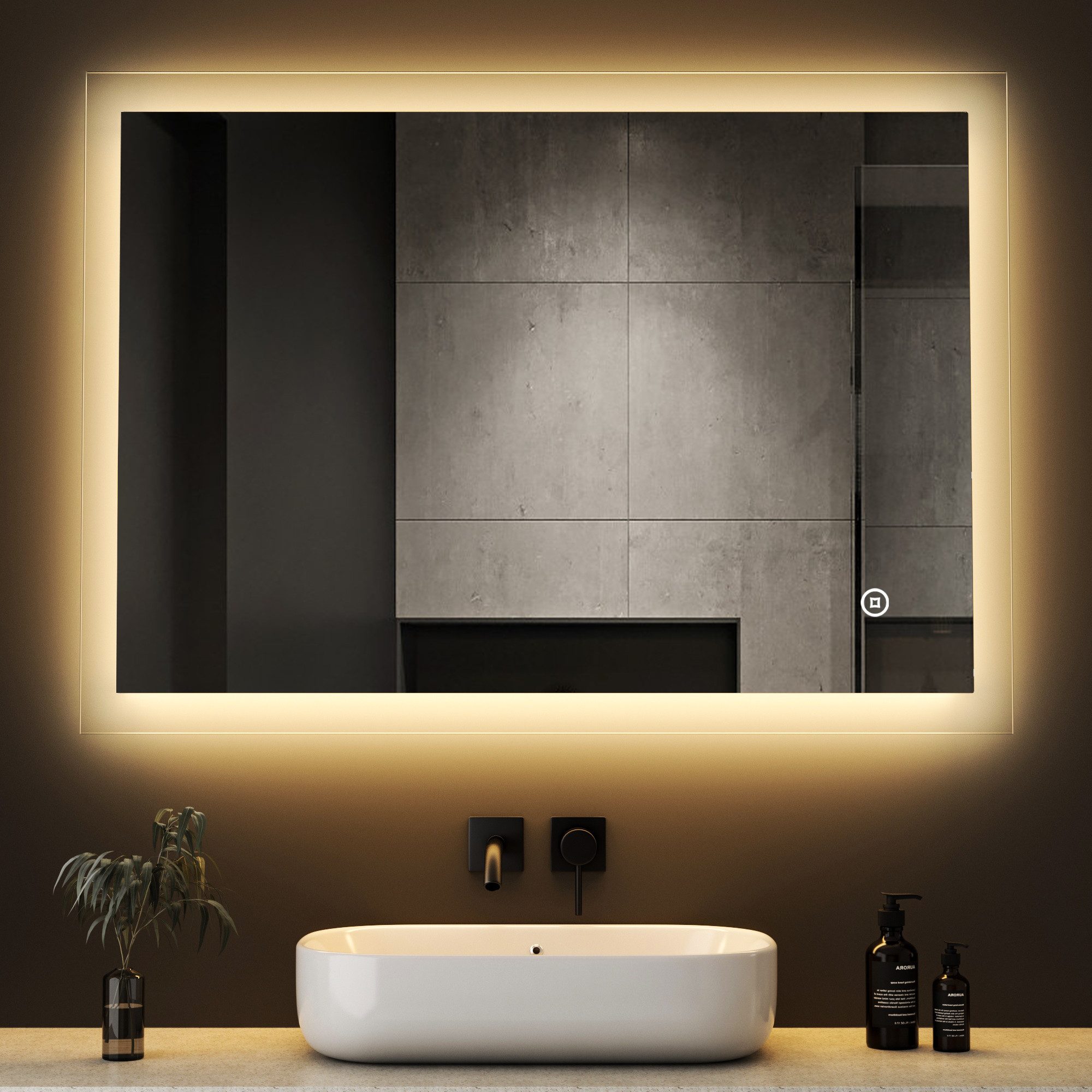 WDWRITTI Badspiegel Wandspiegel Led 80x60 Memory-Funktion günstig online kaufen