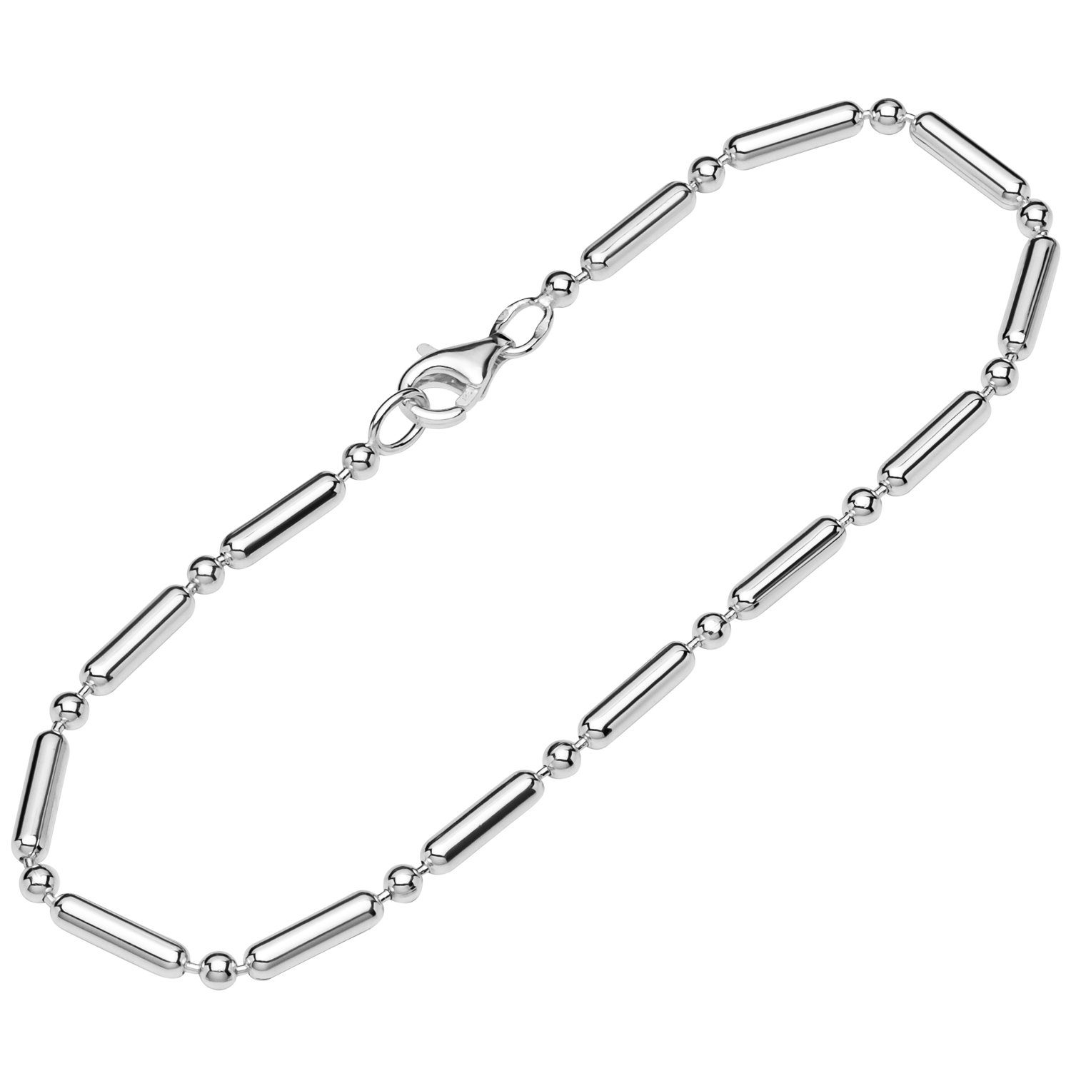 Silberarmband 925 Silber 20cm Kugelketten Damen exquisit 12323