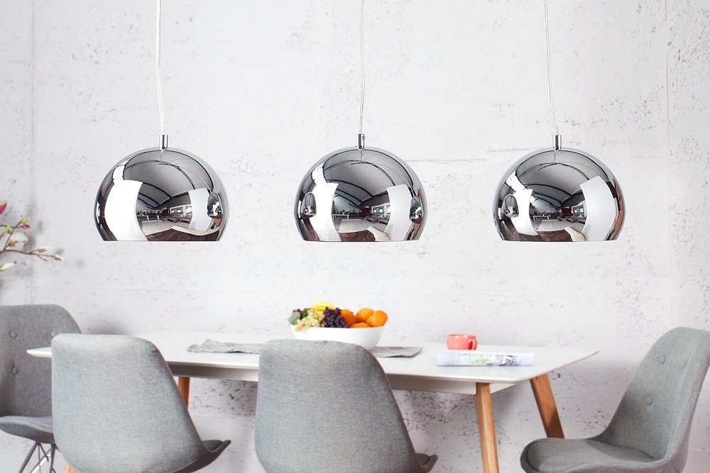 riess-ambiente Hängeleuchte CHROMAGON silber weiß, ohne Leuchtmittel, Wohnz günstig online kaufen