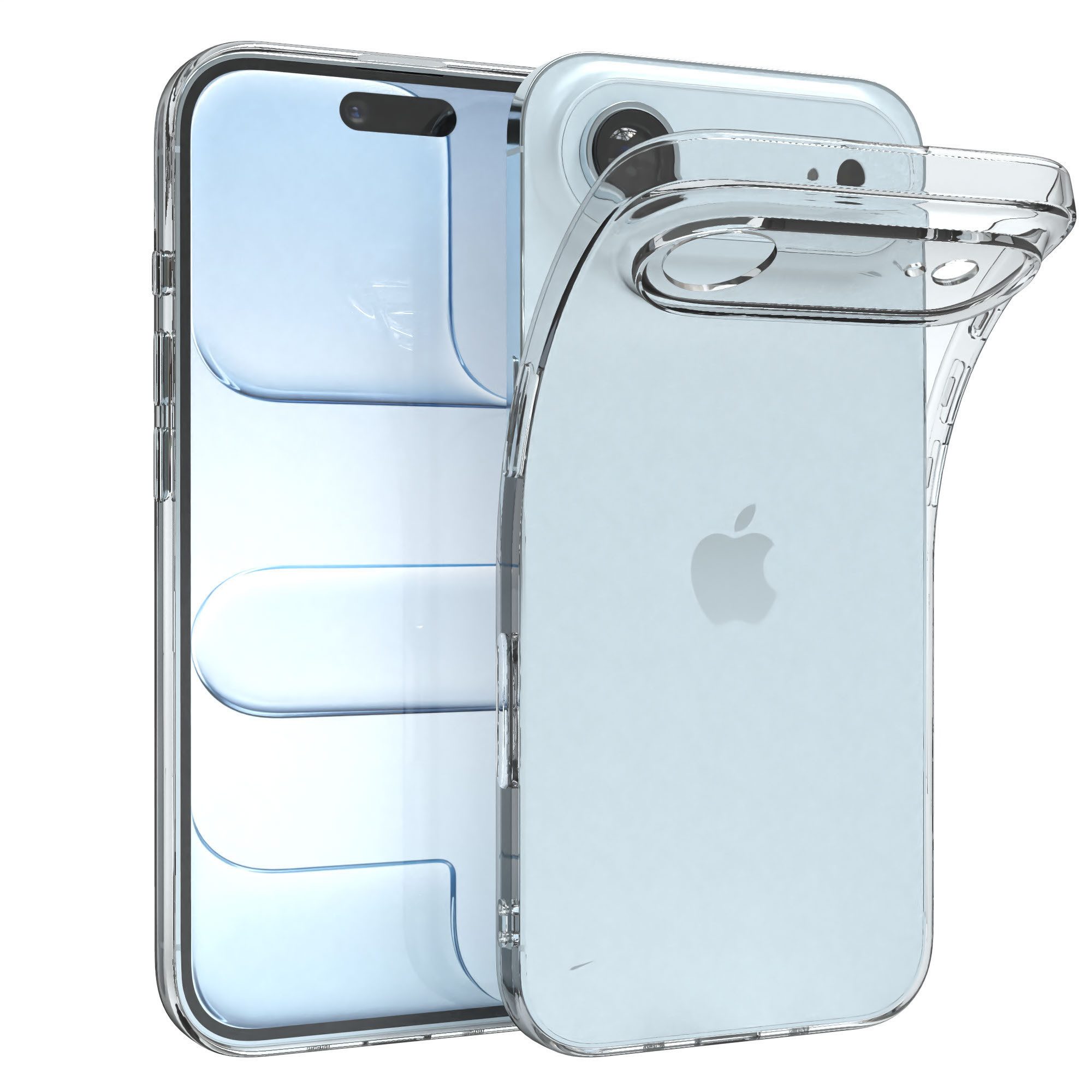 EAZY CASE Handyhülle Slimcover Clear für Apple iPhone 17 Serie 6,5 Zoll, Silikon Case für Apple iPhone Air Dünnes Backcover Handyhülle Klar