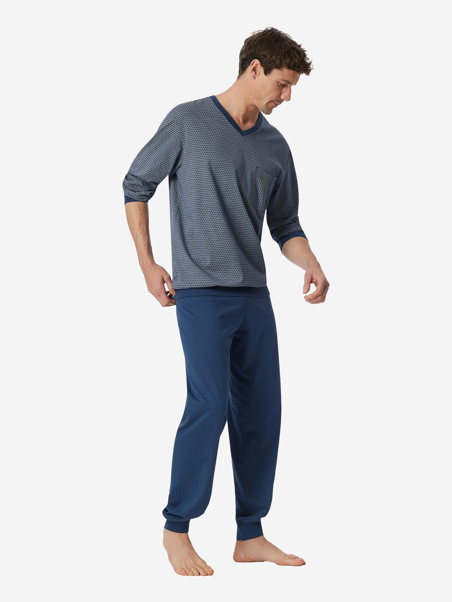 Schiesser Pyjama Comfort Essentials (2 tlg) schlafanzug schlafmode bequem günstig online kaufen