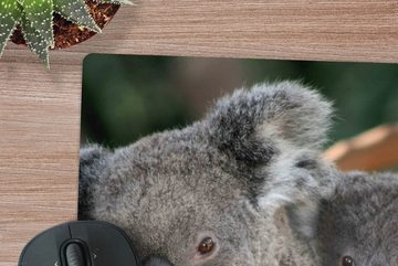 MuchoWow Gaming Mauspad Koalas - Vater - Sohn - Jungen - Mädchen (1-St), Mousepad mit Rutschfester Unterseite, Gaming, 40x40 cm, XXL, Großes