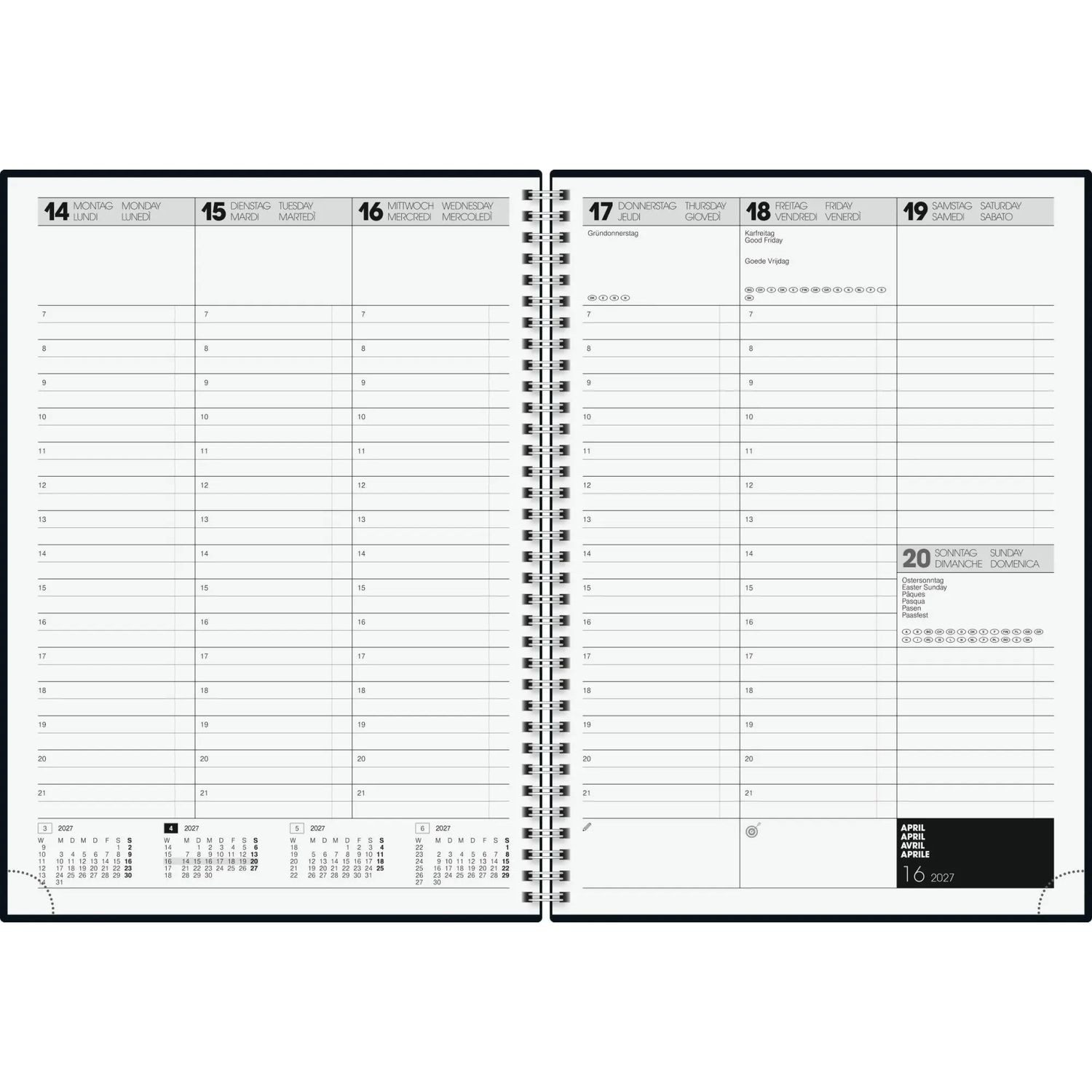 Baier & Schneider Taschenkalender BRUNNEN 1078101907 Buchkalender Premium Mod. 781 2027 A4,... – Bild 2 von 2