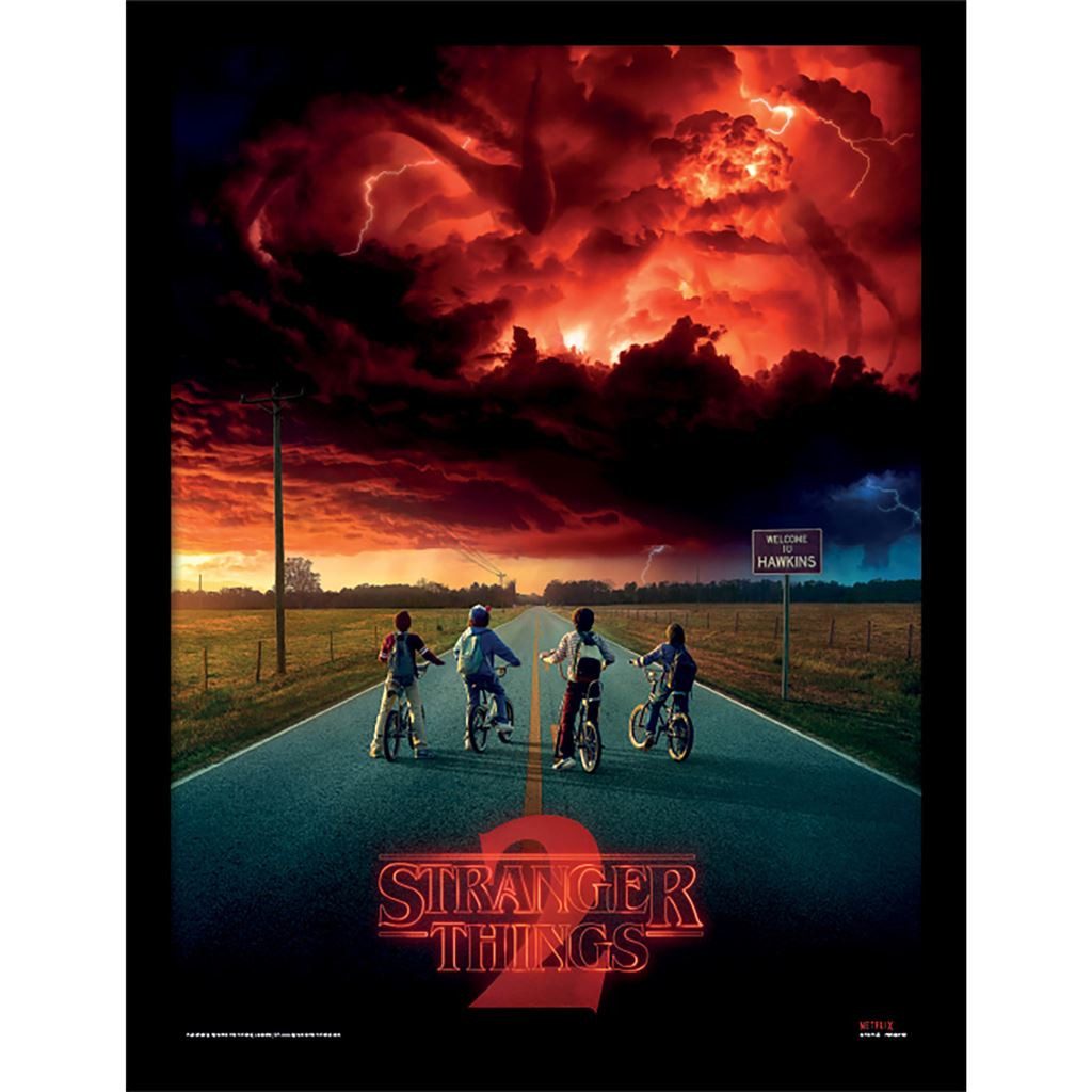 Stranger things Bild mit Rahmen Mind Flayer Season 2, Gerahmtes Bild Kunstdruck