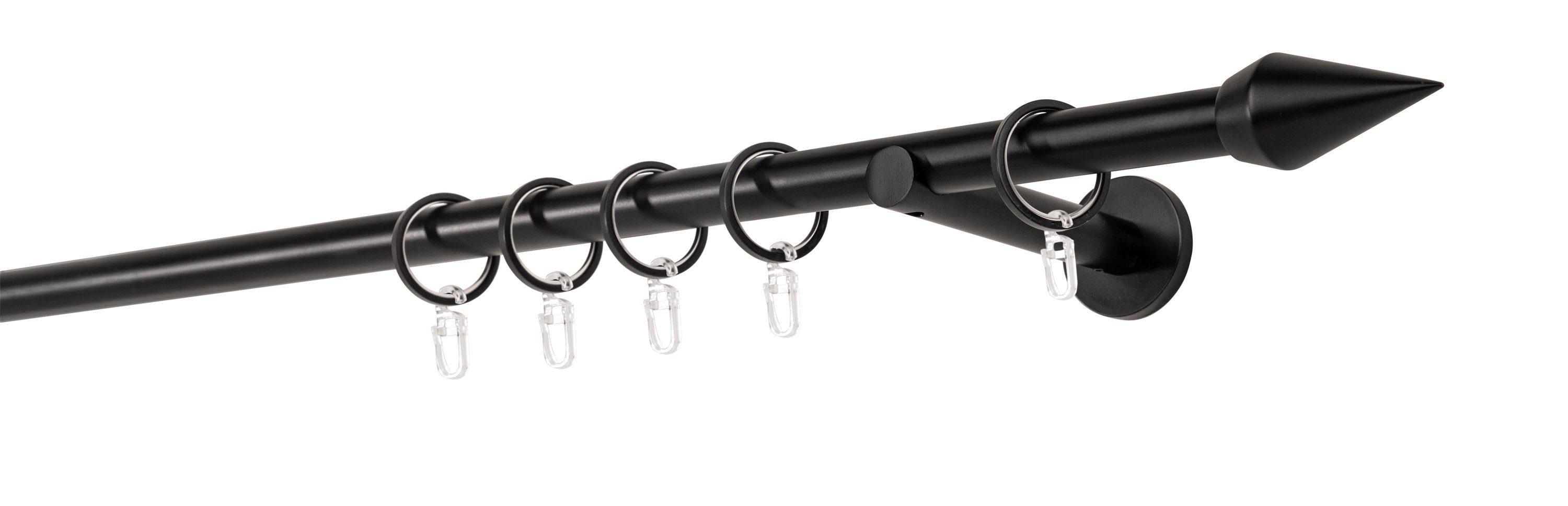 ondeco Gardinenstange Rundrohr Wandabstand 12cm Kegel, günstig online kaufen