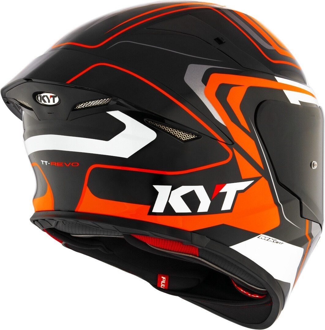 KYT Motorradhelm TT-Revo Overtech Helm, Pinlock, Ratschenverschluss, Spoiler, ECE 22.06