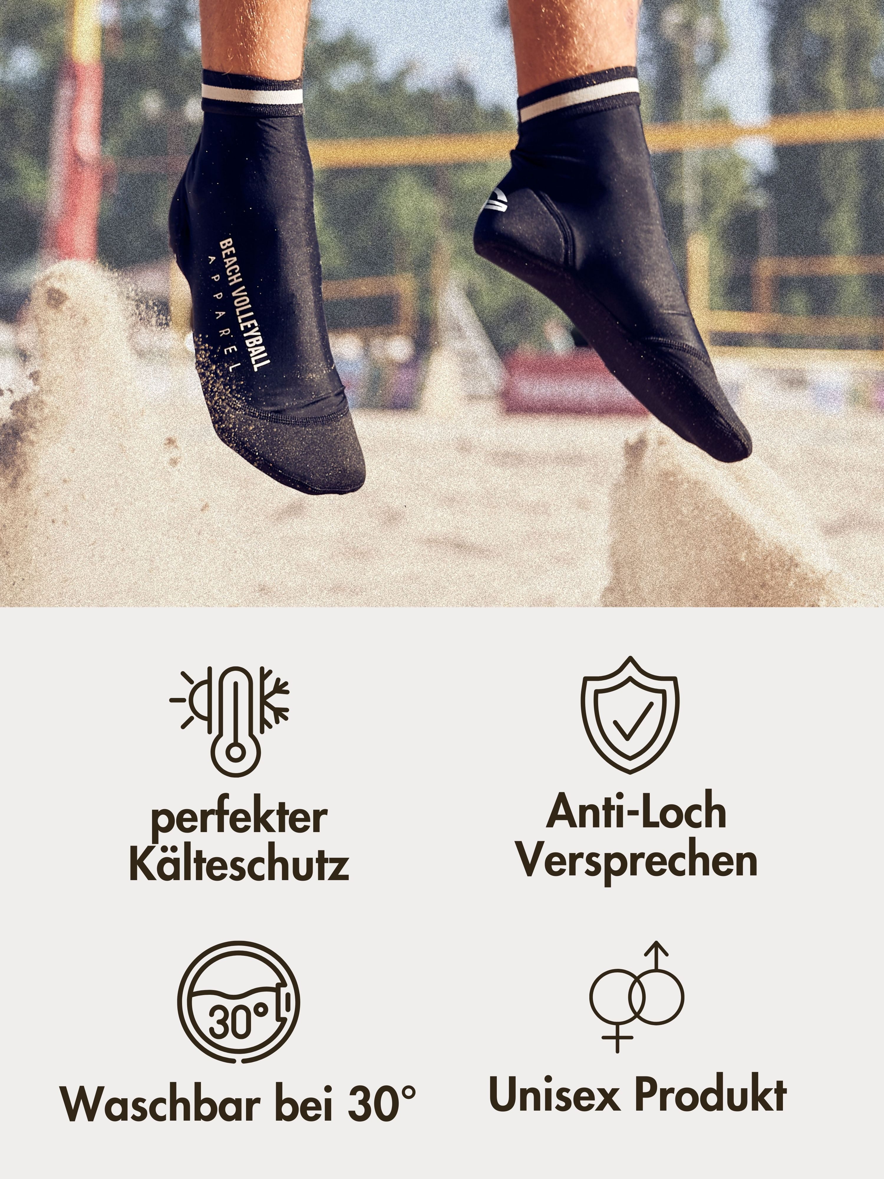Momevo Neoprensocken Beachvolleyball Socken aus Neopren Schützende Beachsocken Herren Damen weich, leicht, robust