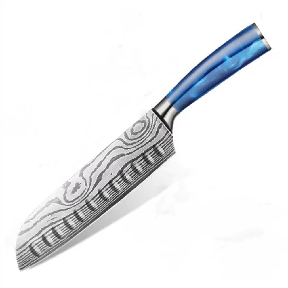 KingLux Santokumesser Santoku Messer 18cm Küchenmesser für Fleisch Gemüse Sushi