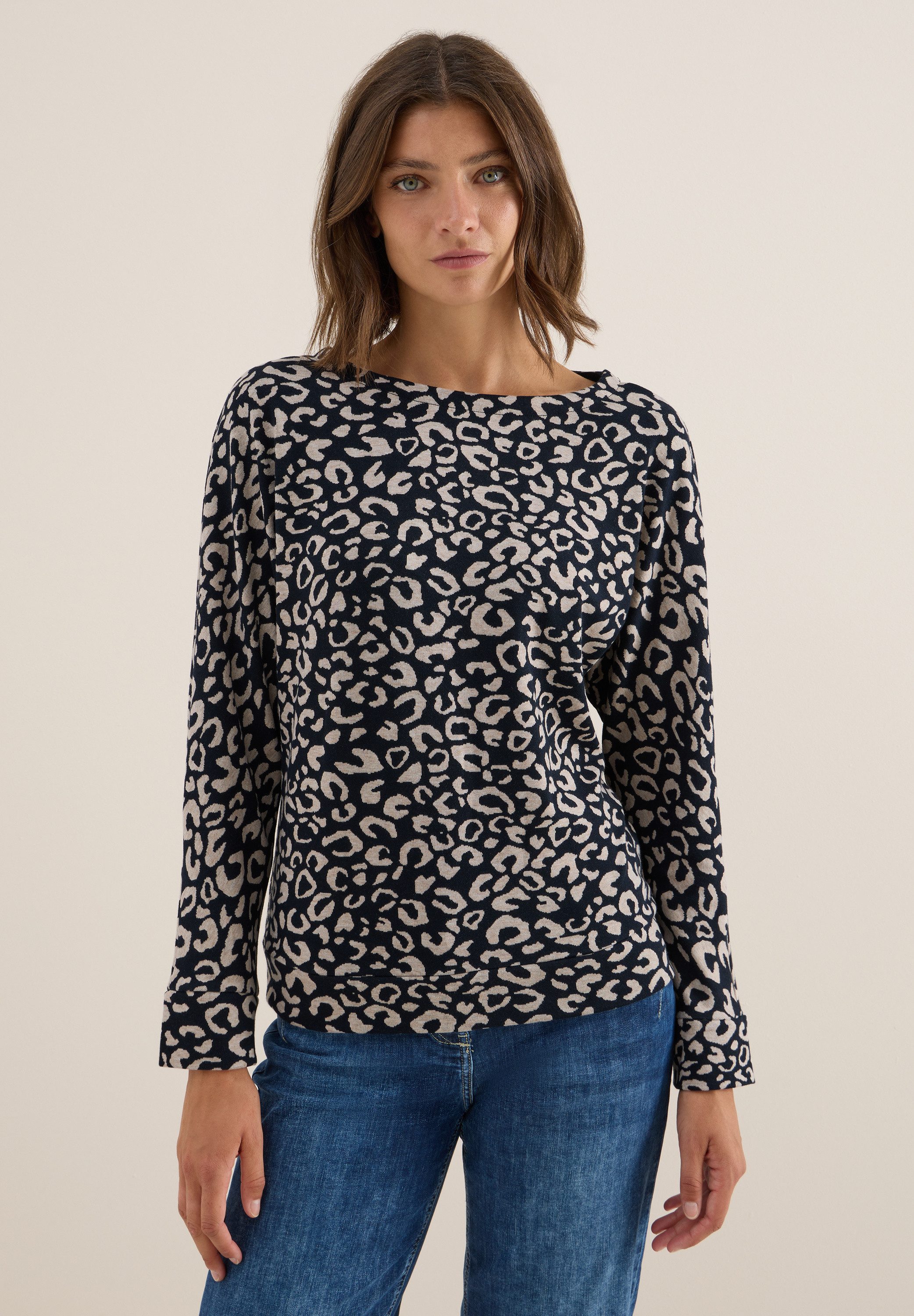 CECIL Langarmshirt im Leo Design