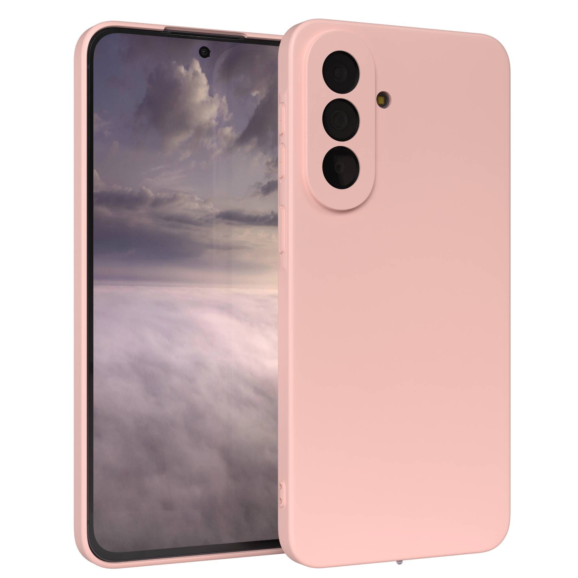 EAZY CASE Handyhülle TPU Hülle für Samsung Galaxy A57 6,7 Zoll, Hülle mit Kameraschutz Bumper Case Silikonschutzhülle Rosa / Altrosa