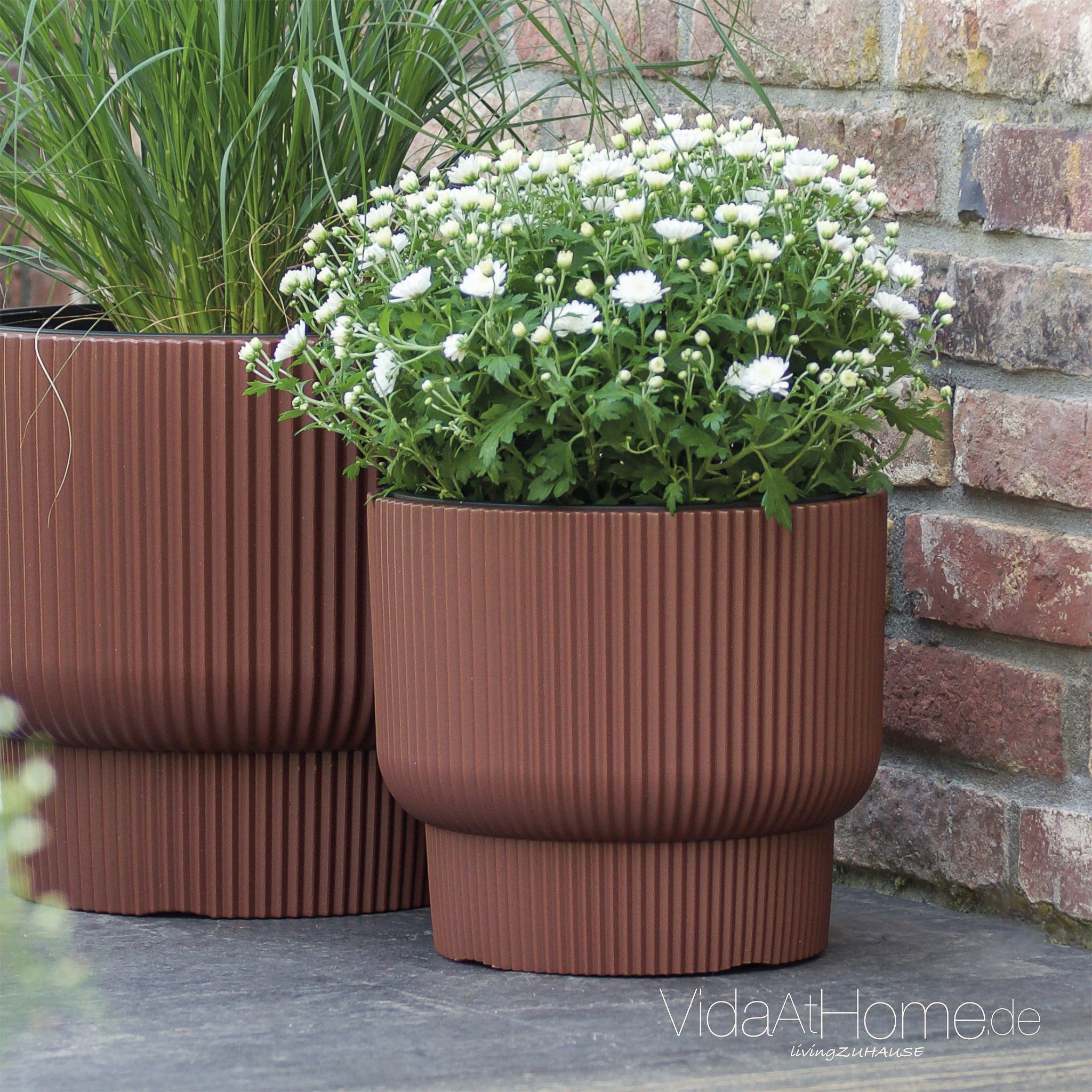 VidaAtHome.de Blumentopf Design-Pflanzgefäße-Set ULEY (2er Set) (Spar-Set, günstig online kaufen