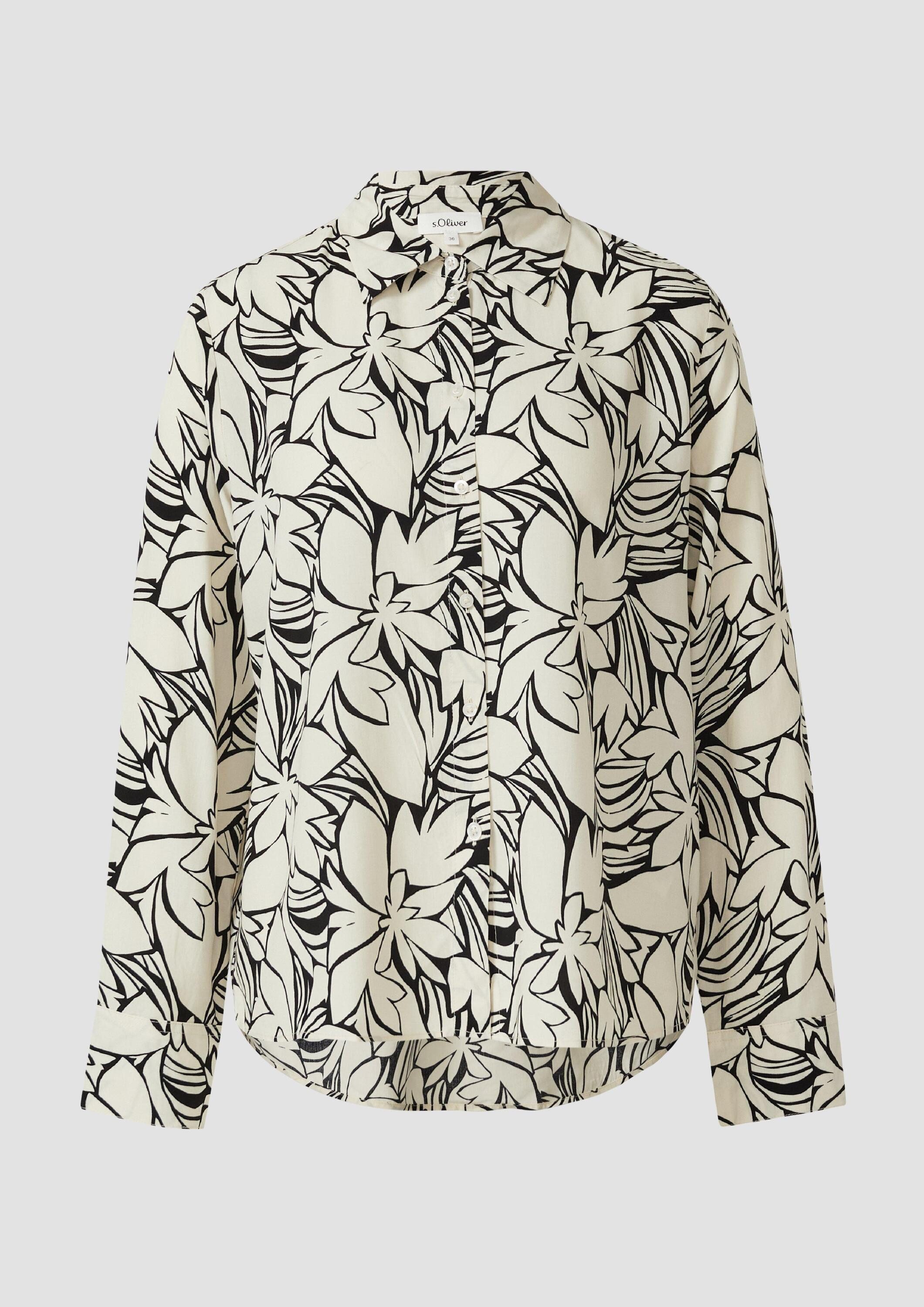 s.Oliver Langarmbluse Bluse Fließende Bluse mit floralem Muster