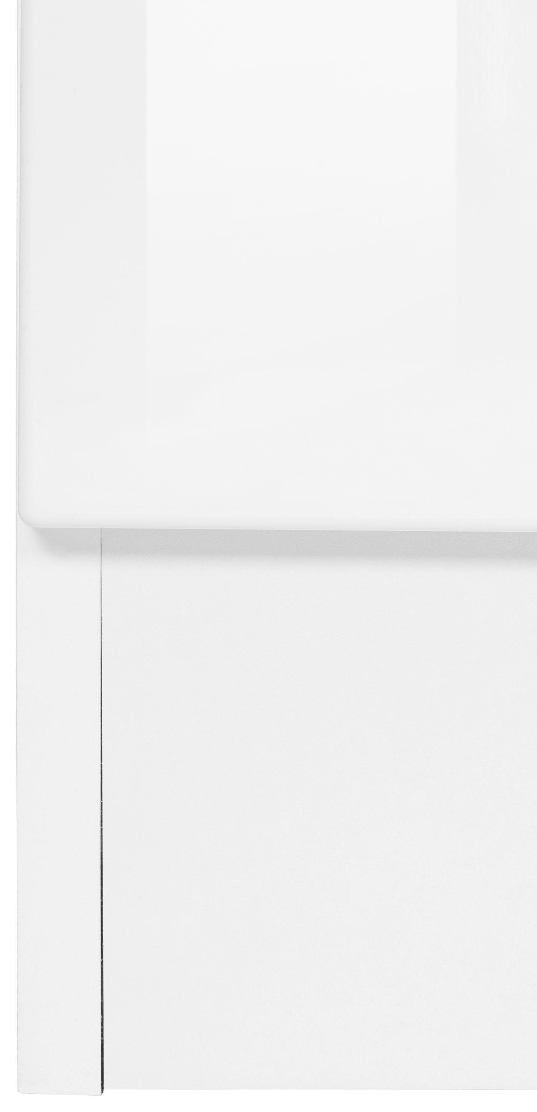 HELD MÖBEL Küchenzeile Ohio, mit E-Geräten, | 240 Breite weiß Hochglanz/eichefarben weiß cm