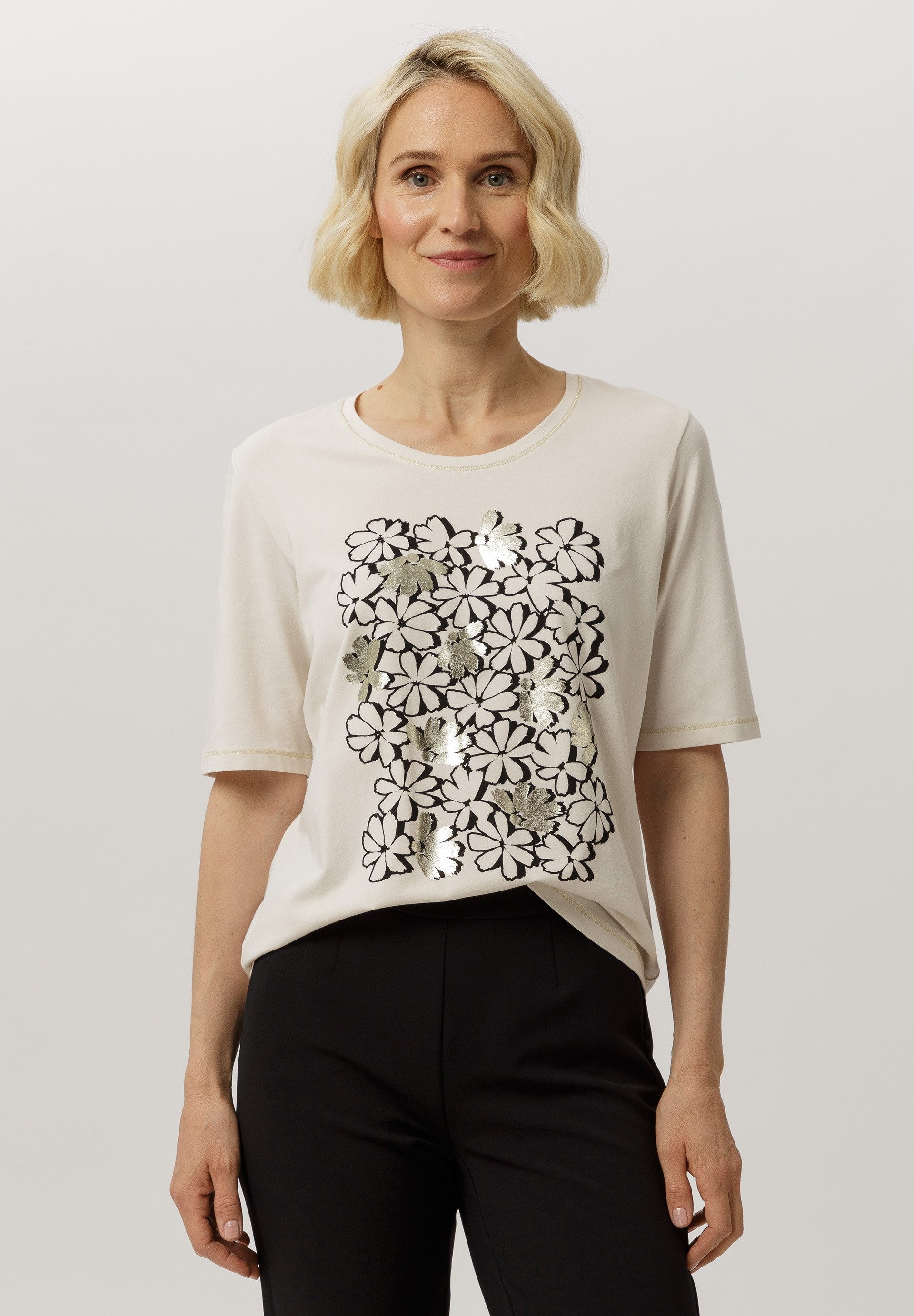 FRANK WALDER T-Shirt mit Placement-Print günstig online kaufen