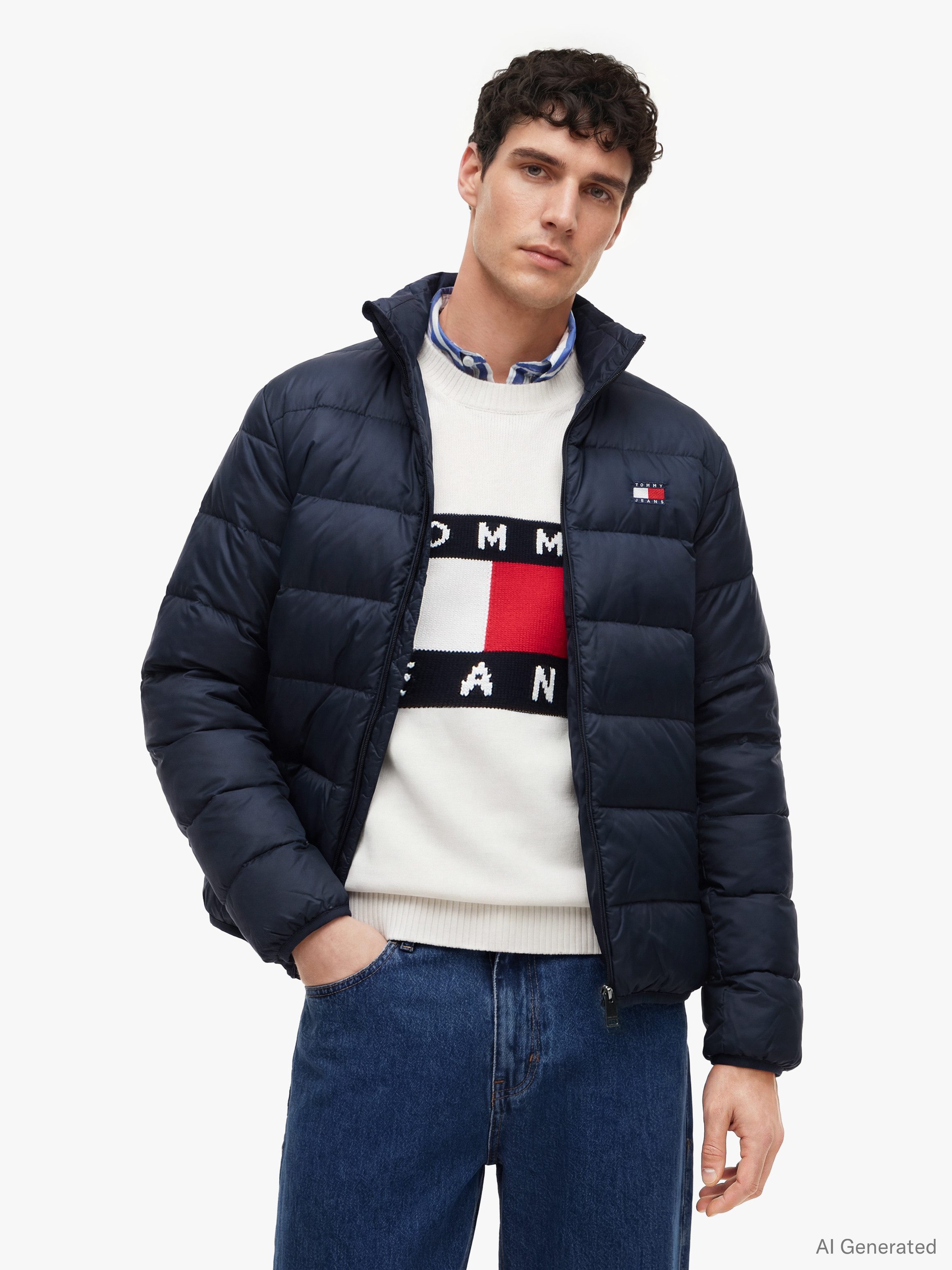 Tommy Jeans Steppjacke LIGHT DOWN PACKBL JACKET Regular fit mit Stehkragen