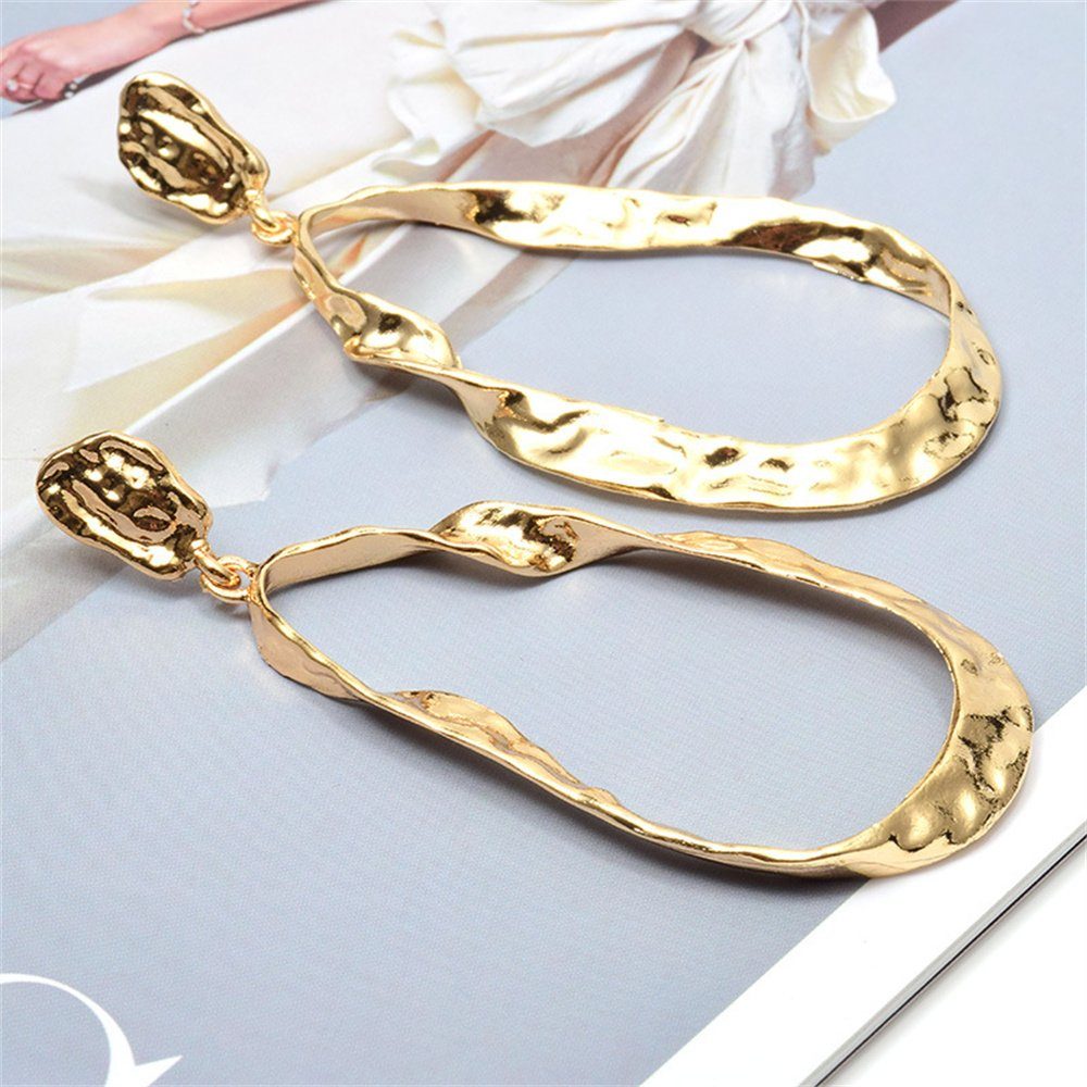 Ohrringe, Paar Einzigartige Gold/Silber Damen-Ohrringe, Dekorative Qualität hohe Ohrhänger