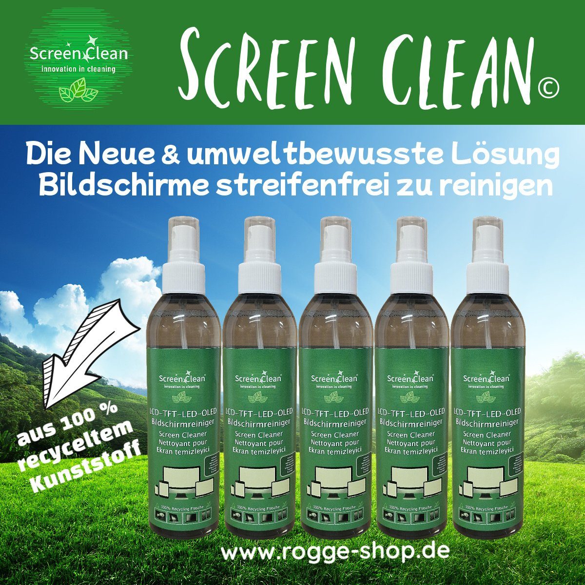 Screen Clean Reinigungs-Set Screen Clean Premium DUO-Set, GREEN (2-St)