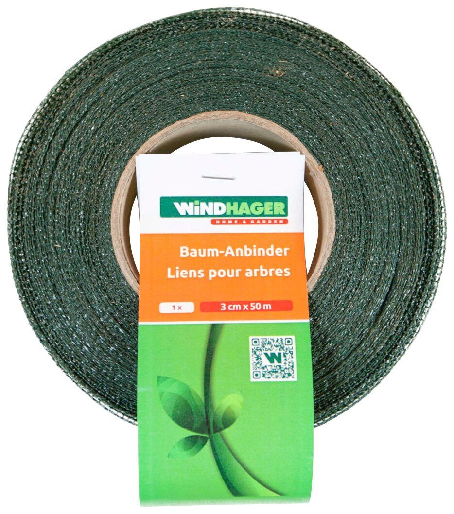 Windhager Pflanzschnur, Baumanbinder, Pflanzenband, Fixierband, cm Gewebeband, B: 50 m, L: 3