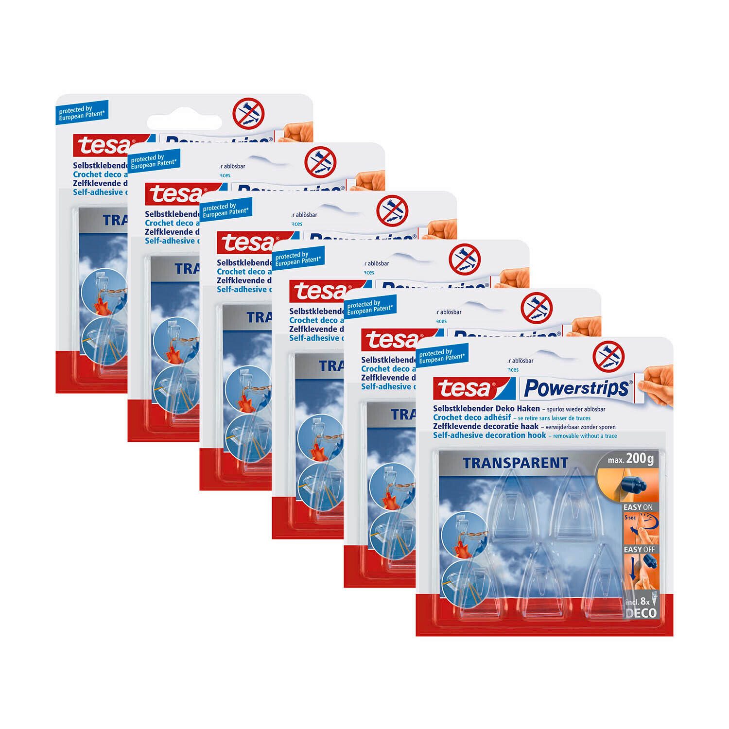 tesa Klebehaken POWERSTRIPS Doppelseitige Klebestreifen mit Bilderhaken, De günstig online kaufen
