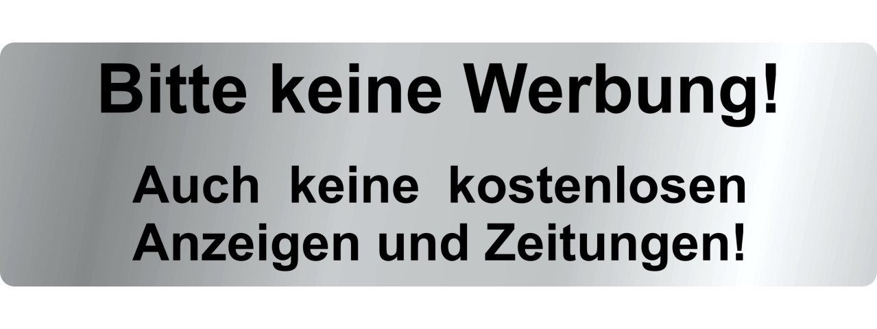 Hermann Schütz Наклейка Hermann Schütz Наклейка Bitte keine Werbung! Auch