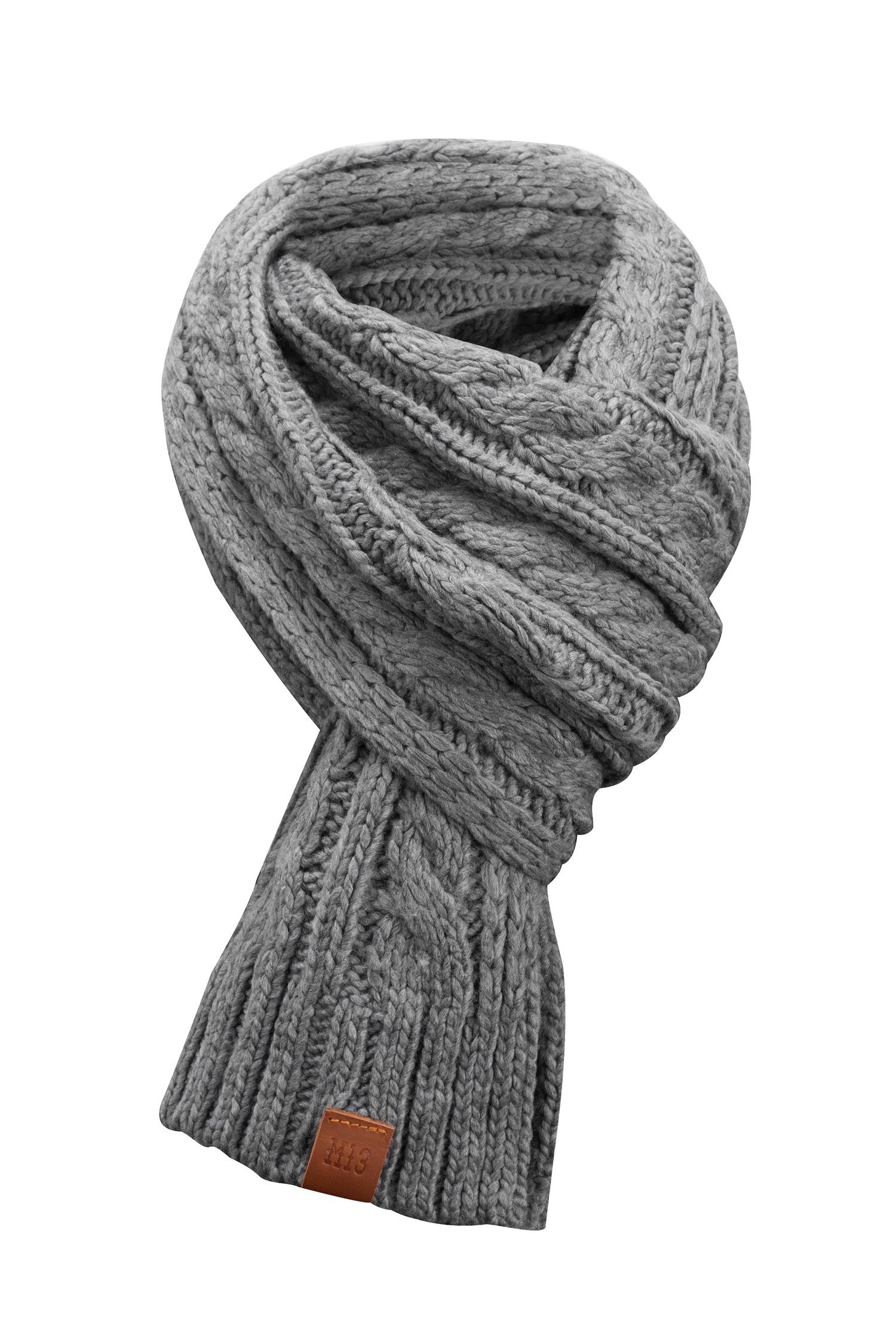 Manufaktur13 Strickschal Rough Knit Scarf - Strickschal/ Langschal mit Lede günstig online kaufen